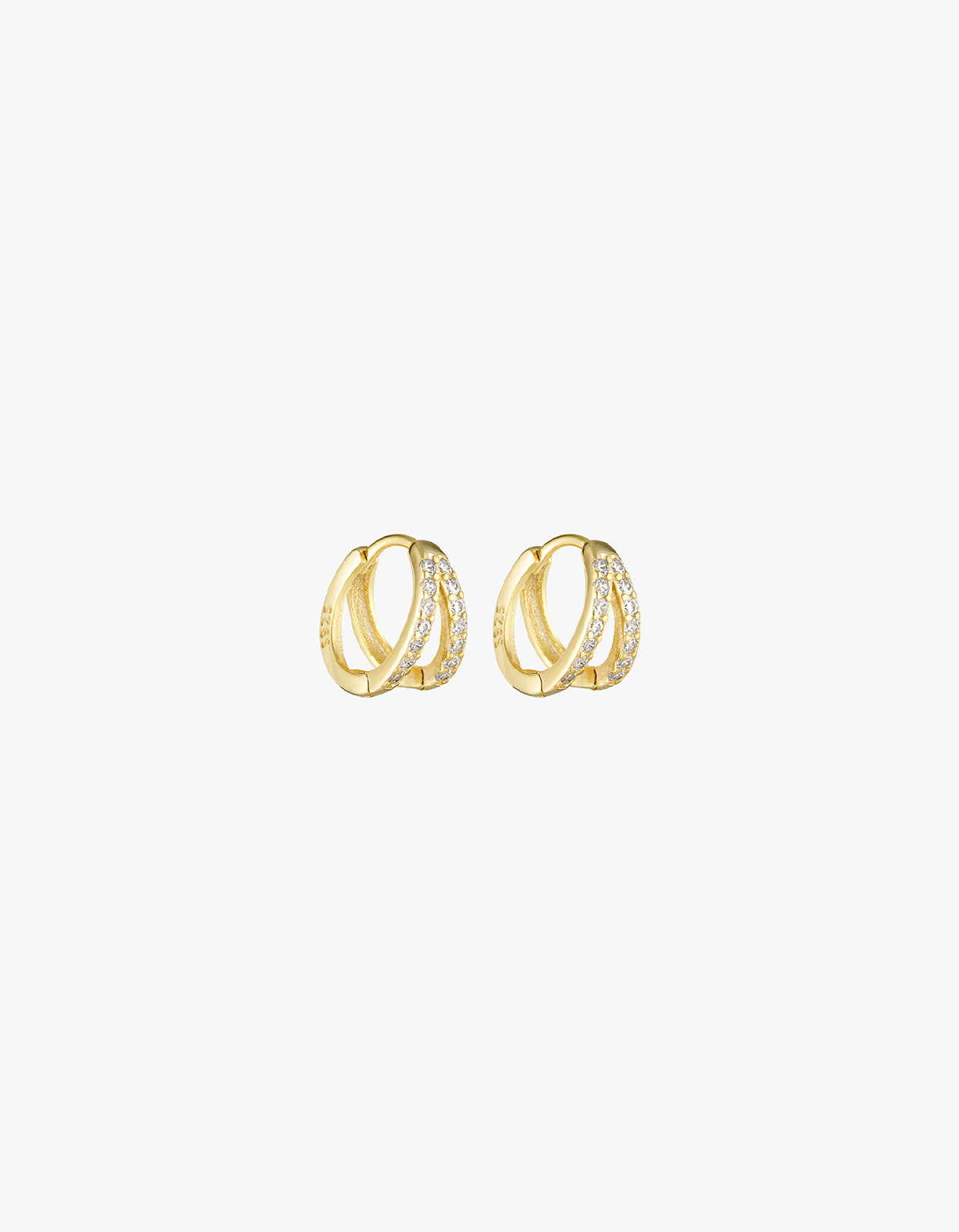 Double Angel Huggies - 18K Gold Vermeil