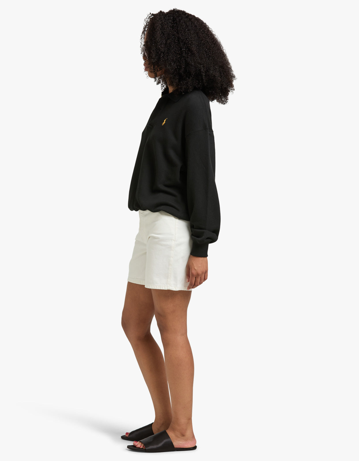 Luna New Year Long Sleeve Polo - Polo Black