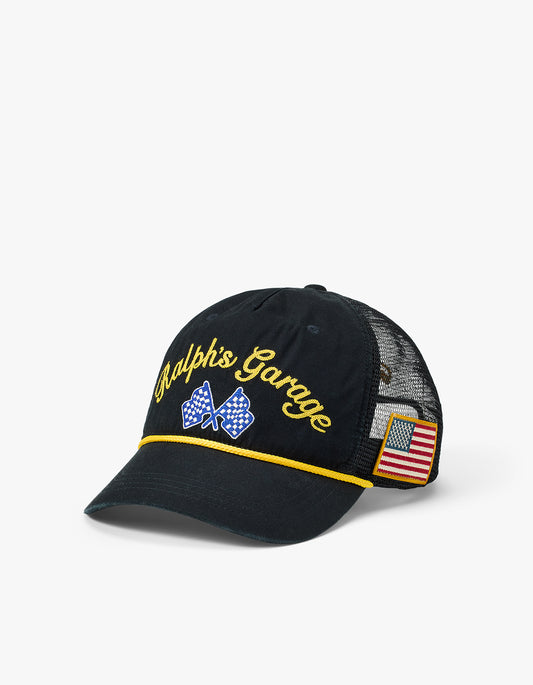 Ralph's Garage Canvas Trucker Cap - Polo Black