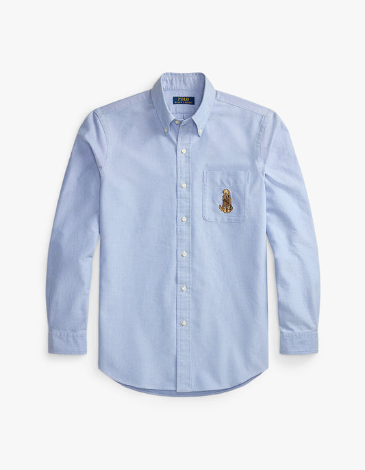 Custom Fit Retriever Embroidered Oxford Shirt - 7017A BSR Blue Retriever