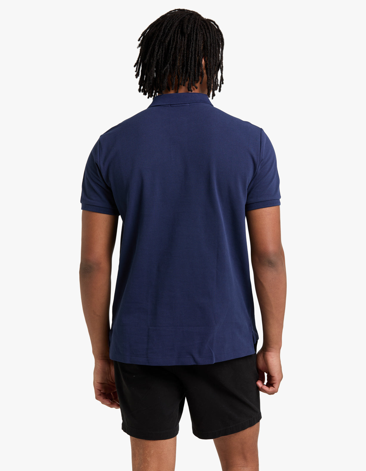 Custom Slim Fit Mesh S/S Polo Shirt - Newport Navy/C3870
