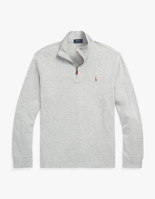 Estate Rib Quarter Zip Pullover - Andover Heather