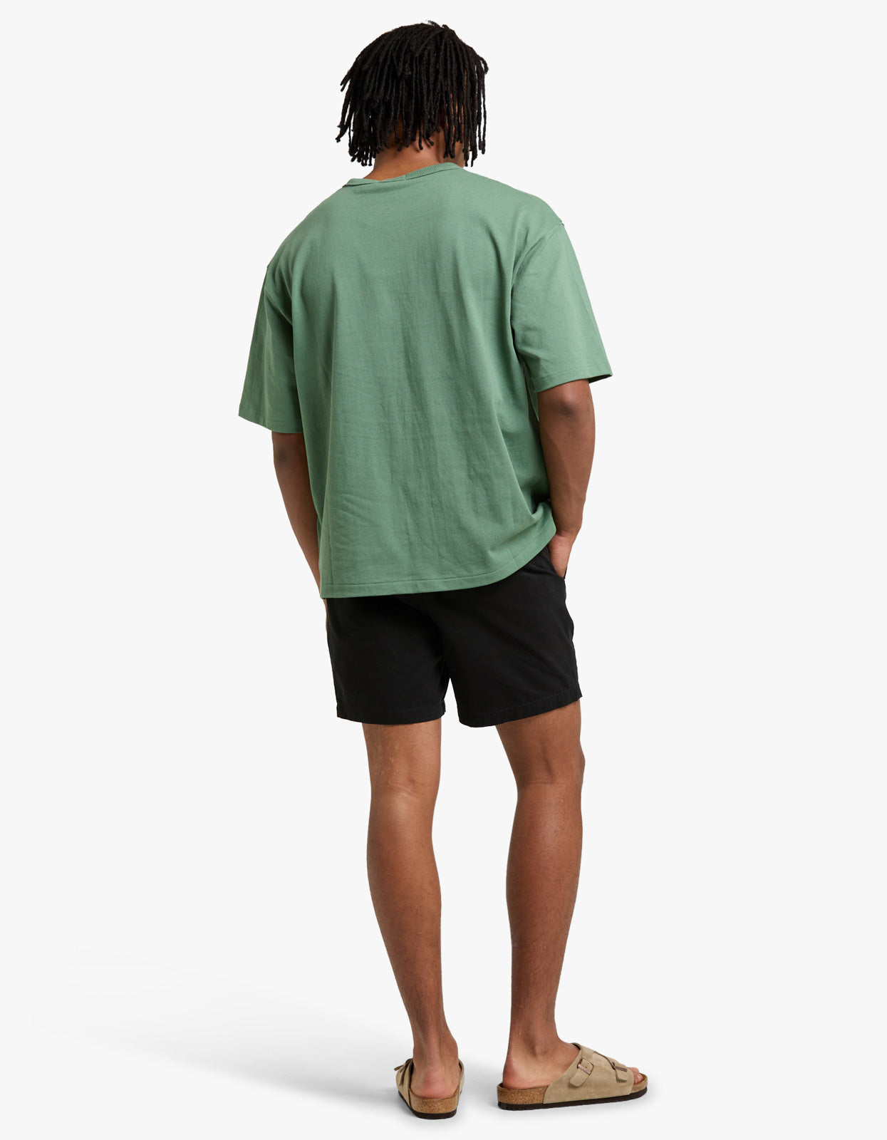 Short Sleeve Chest Script T Shirt - Fatigue