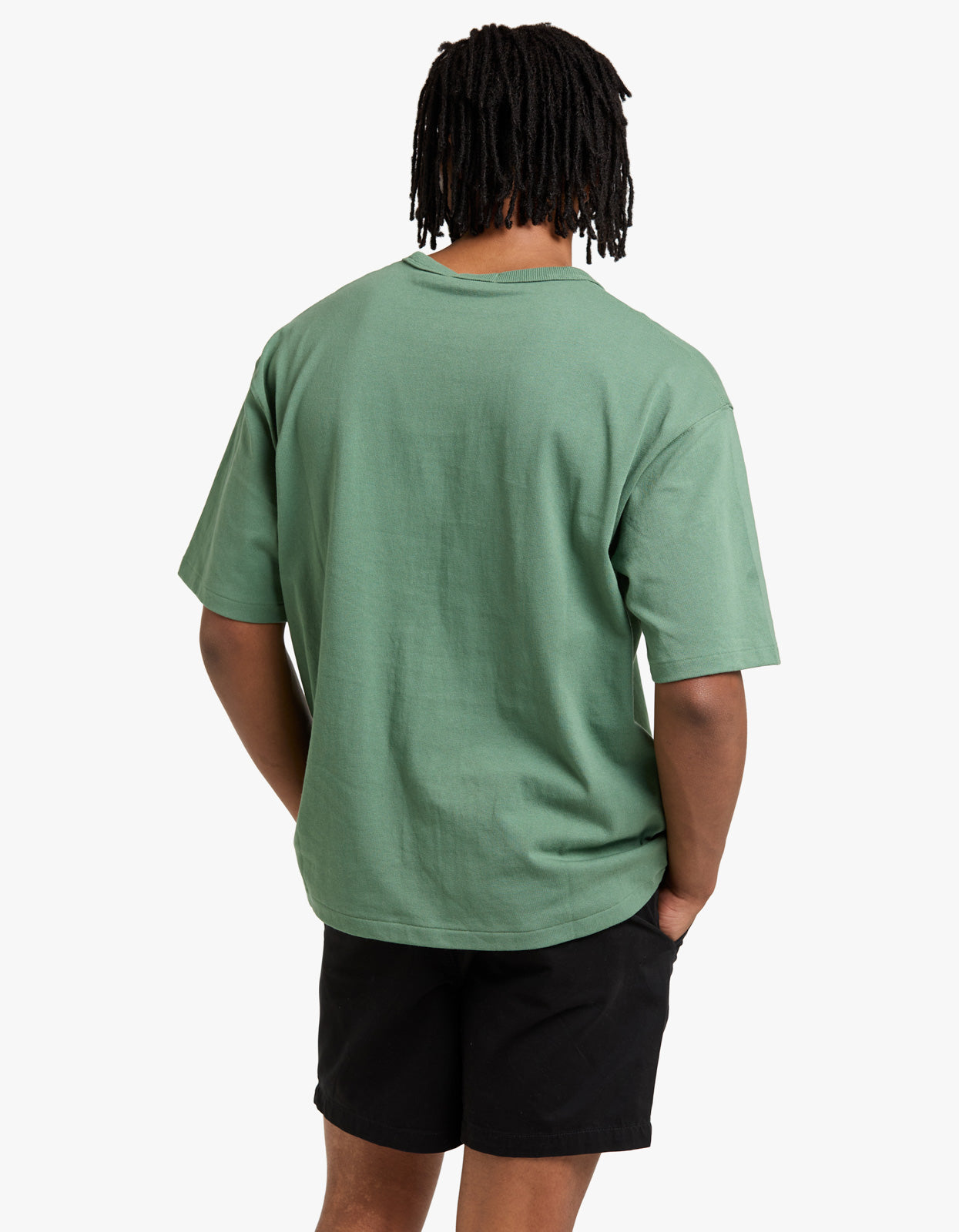 Short Sleeve Chest Script T Shirt - Fatigue