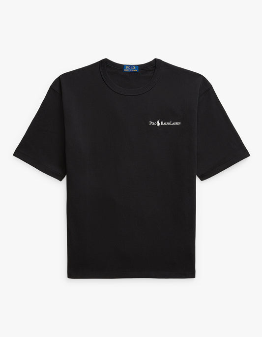 Relaxed Fit Logo Jersey T Shirt - Polo Black