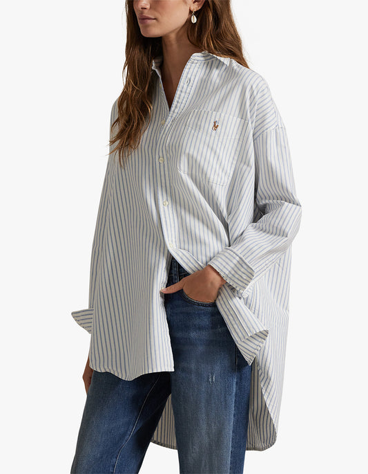 Woven Sport Shirt - White/Bsr Blue