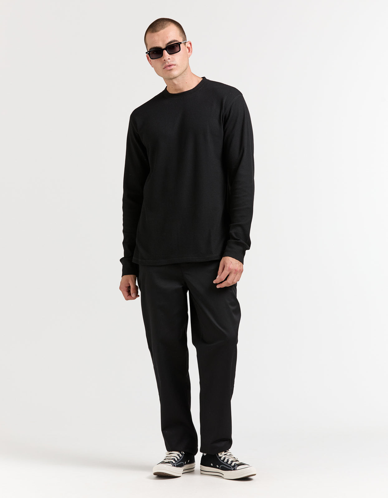 Prescott Waffle - Black