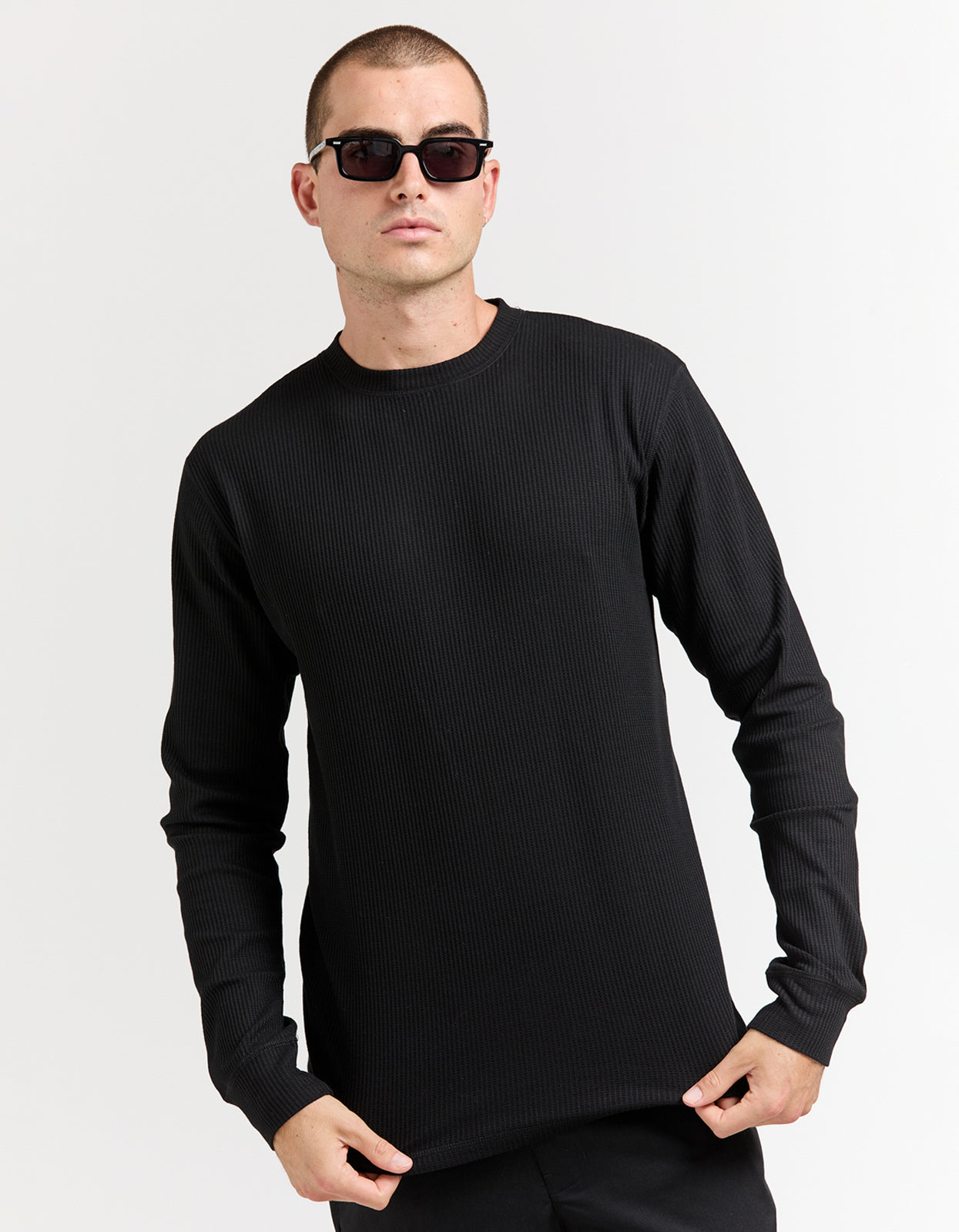 Prescott Waffle - Black