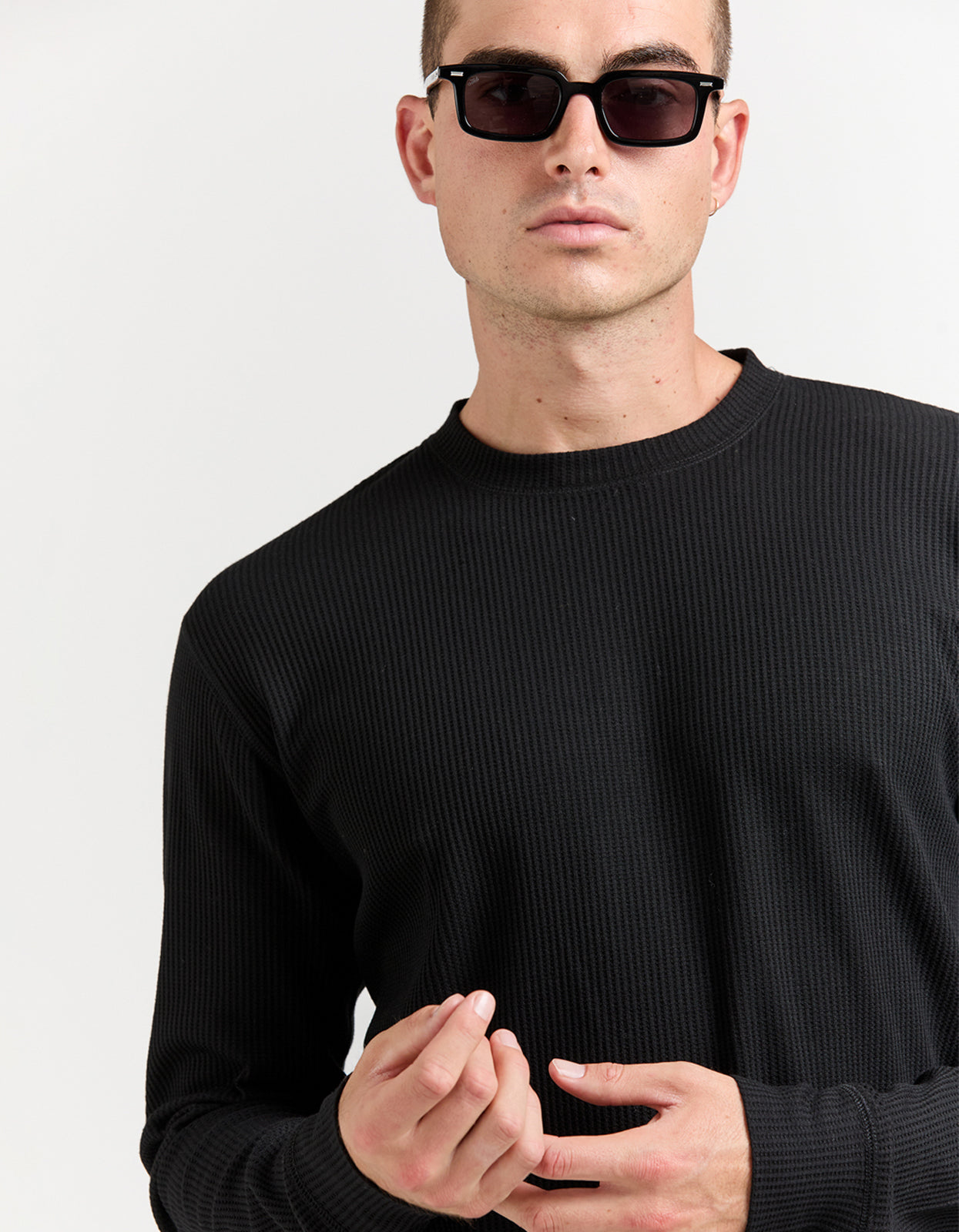 Prescott Waffle - Black