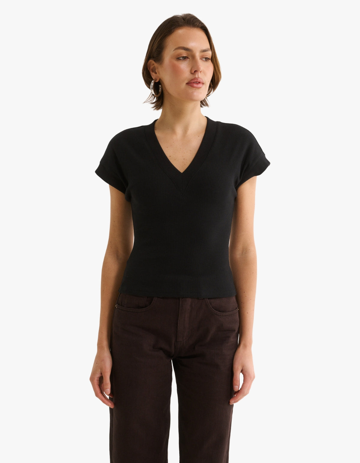 Kelly V Tee - Black