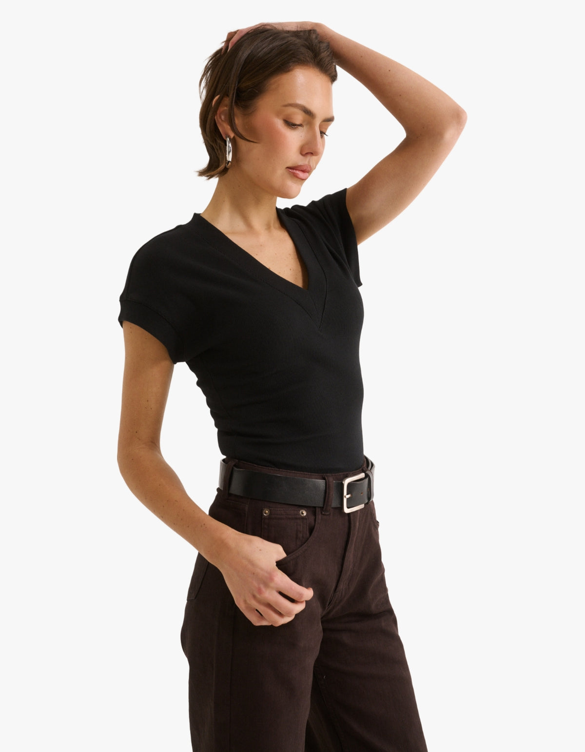 Kelly V Tee - Black