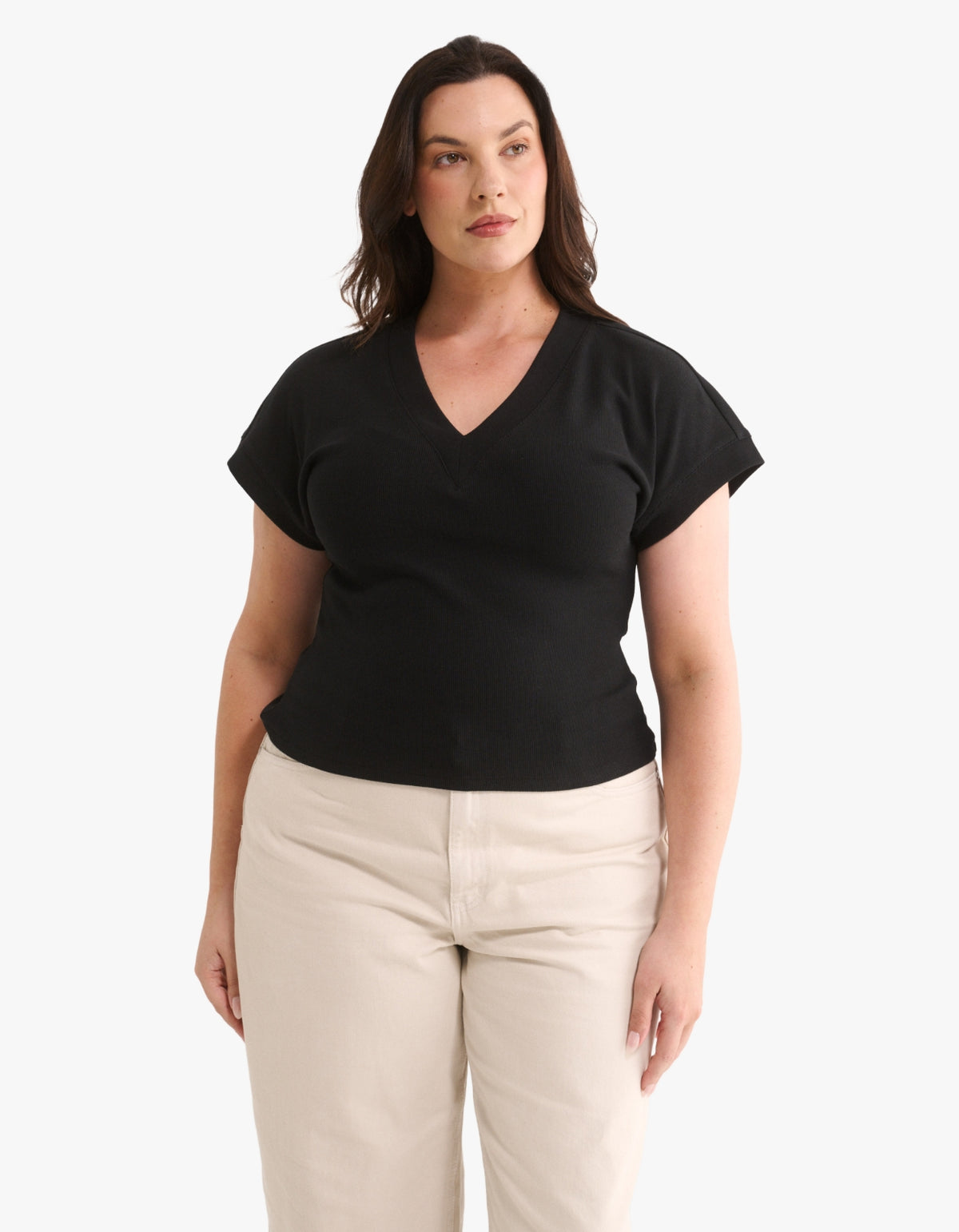 Kelly V Tee - Black