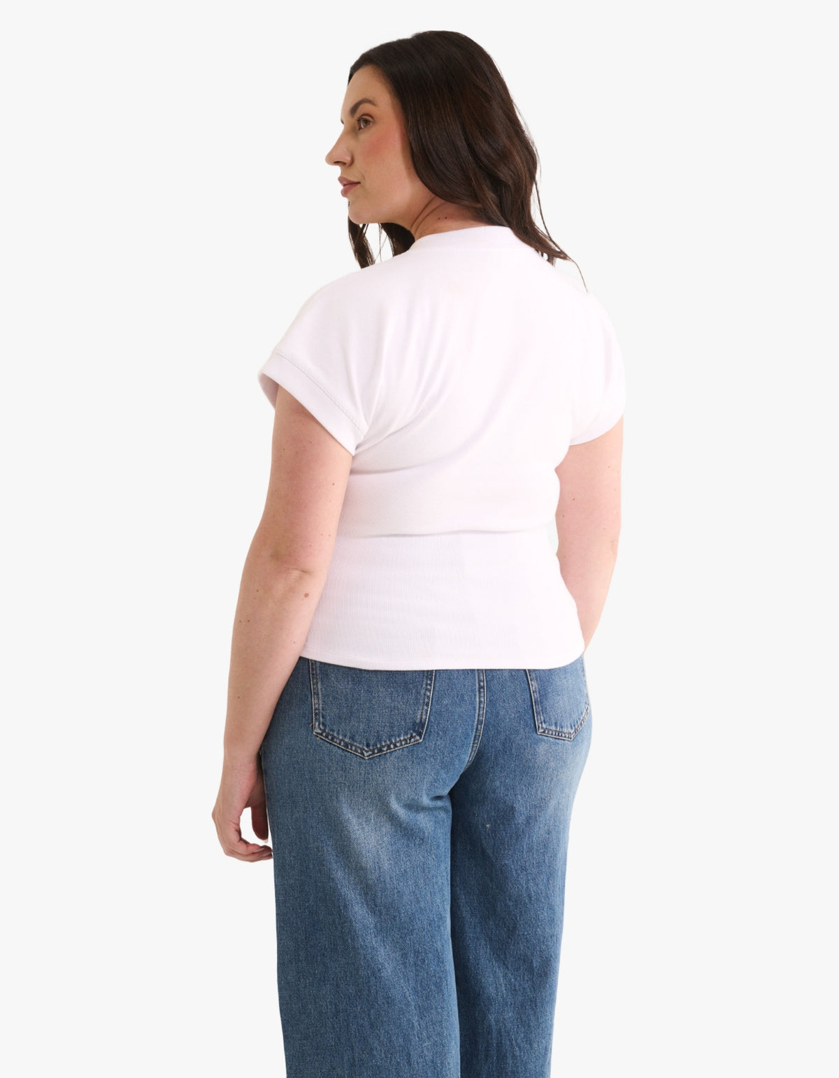 Kelly V Tee - Optic White