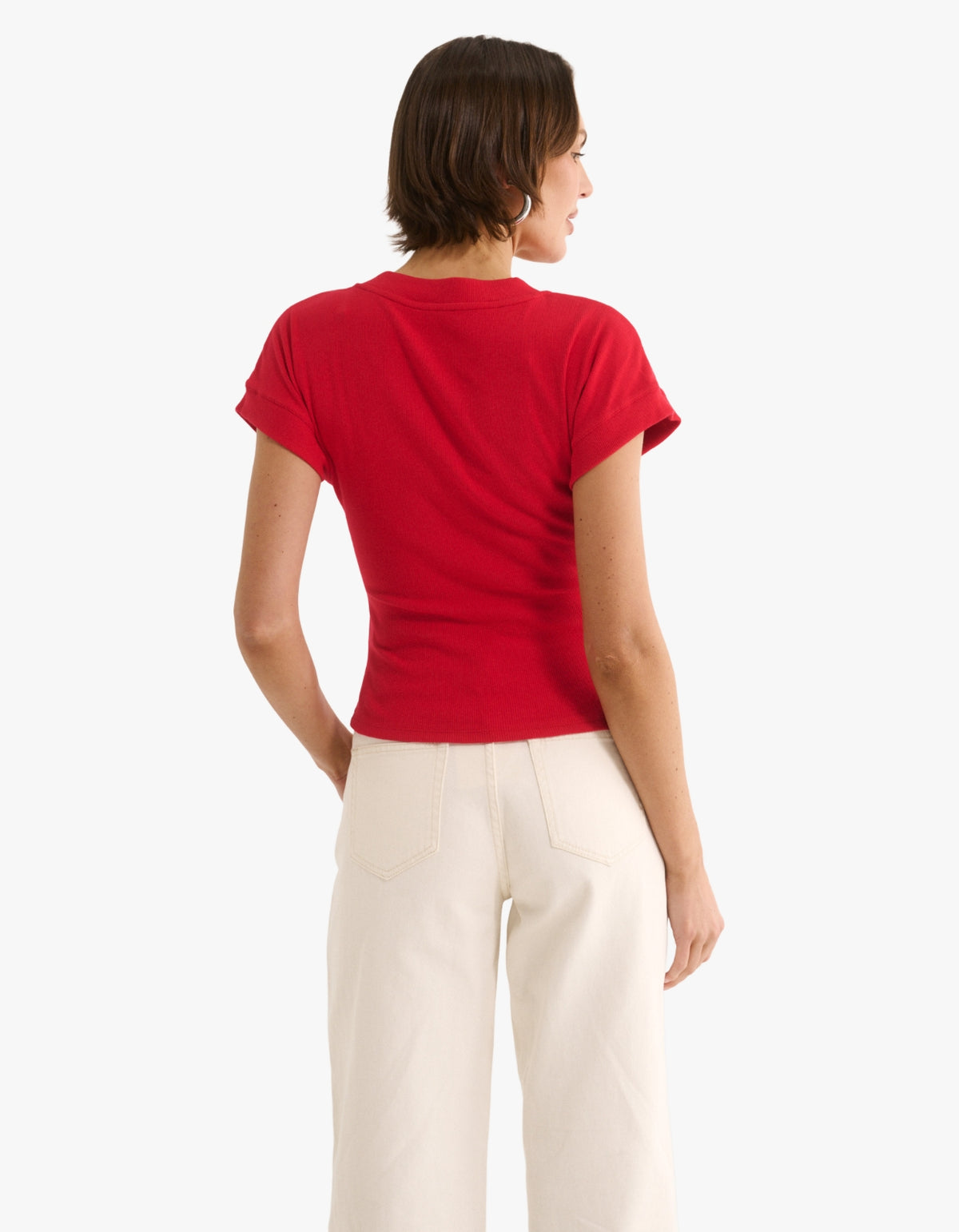 Kelly V Tee - Radiant Red