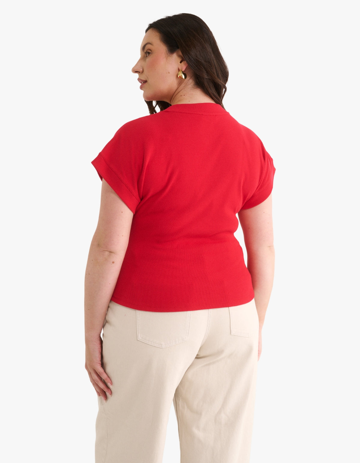 Kelly V Tee - Radiant Red