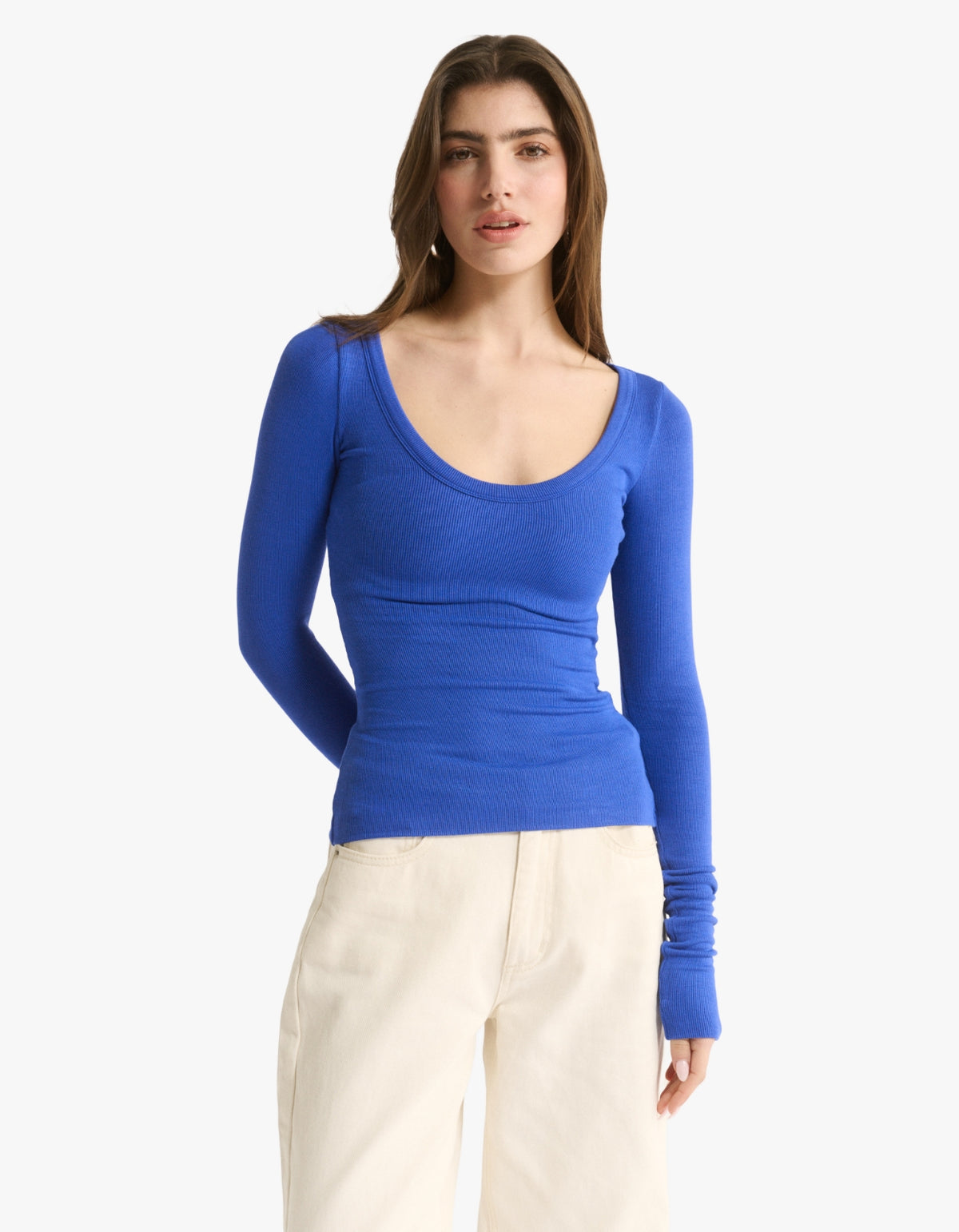 Nina Scoop Long Sleeve - Cobolt