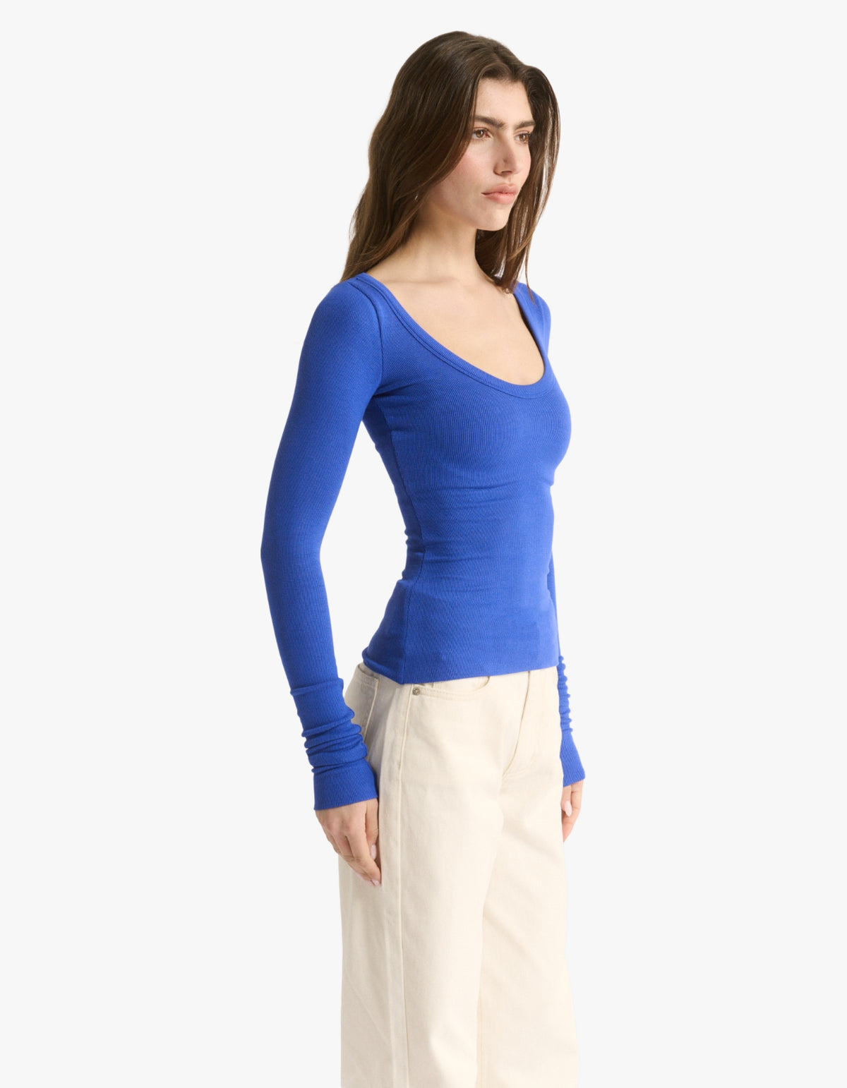 Nina Scoop Long Sleeve - Cobolt