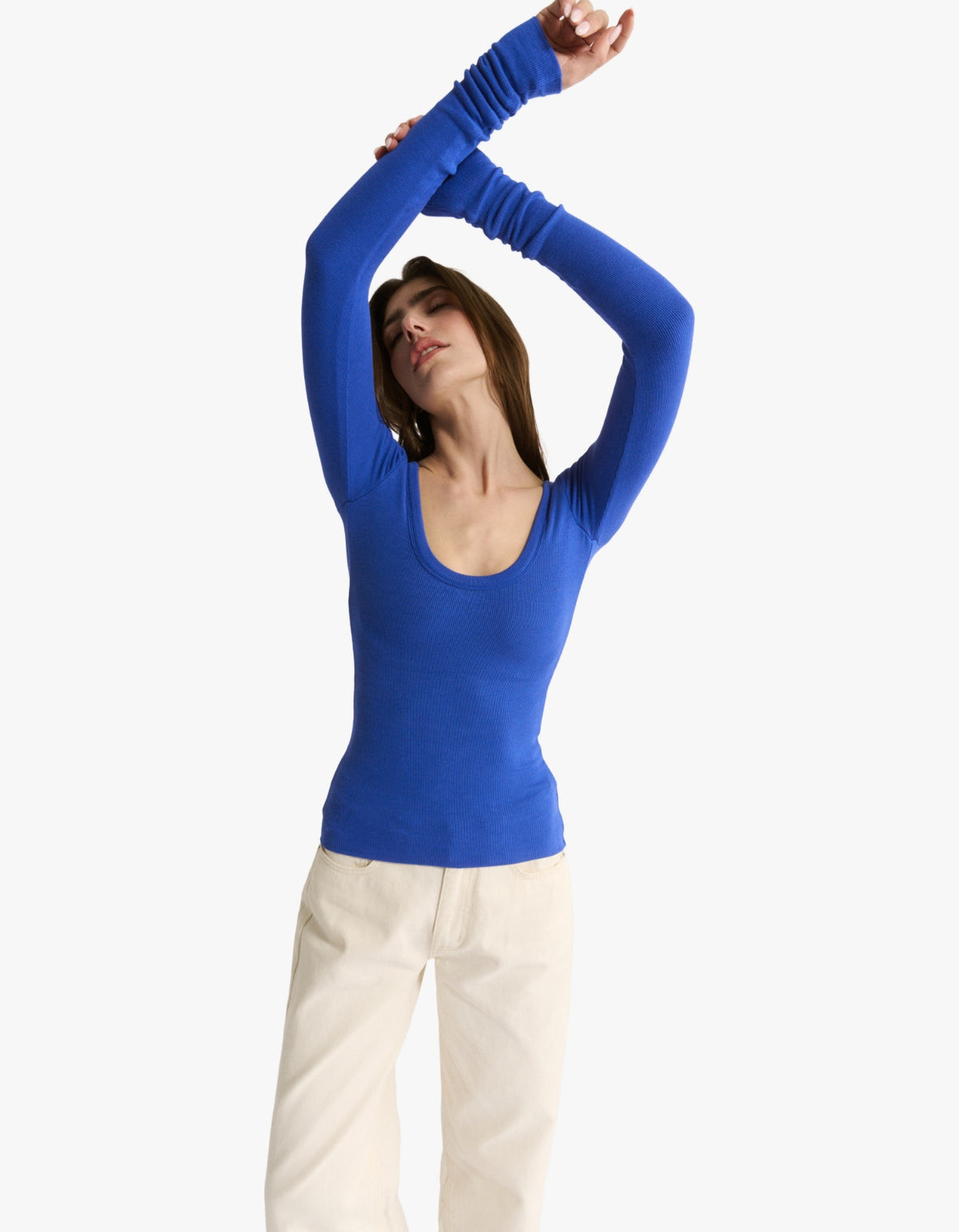 Nina Scoop Long Sleeve - Cobolt