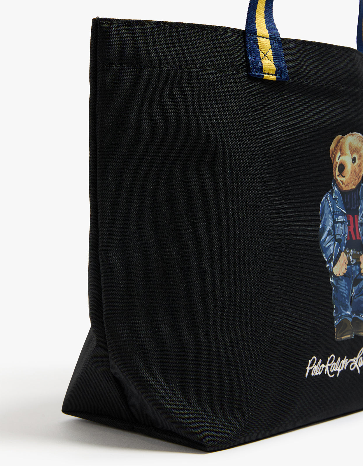 Polo Bear Packable Shopper Tote Bag - Black