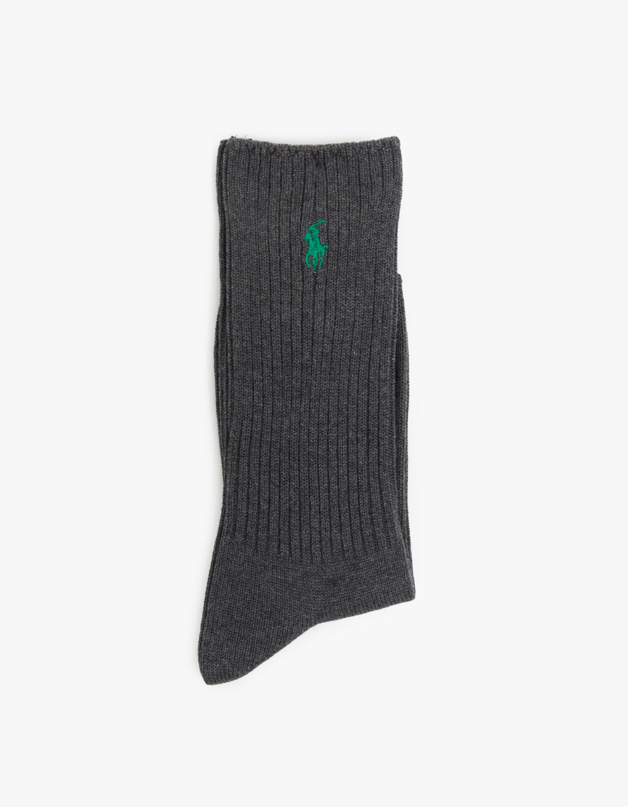 Mens Classic Crew Ribbed Casual Socks - Barclay Heather