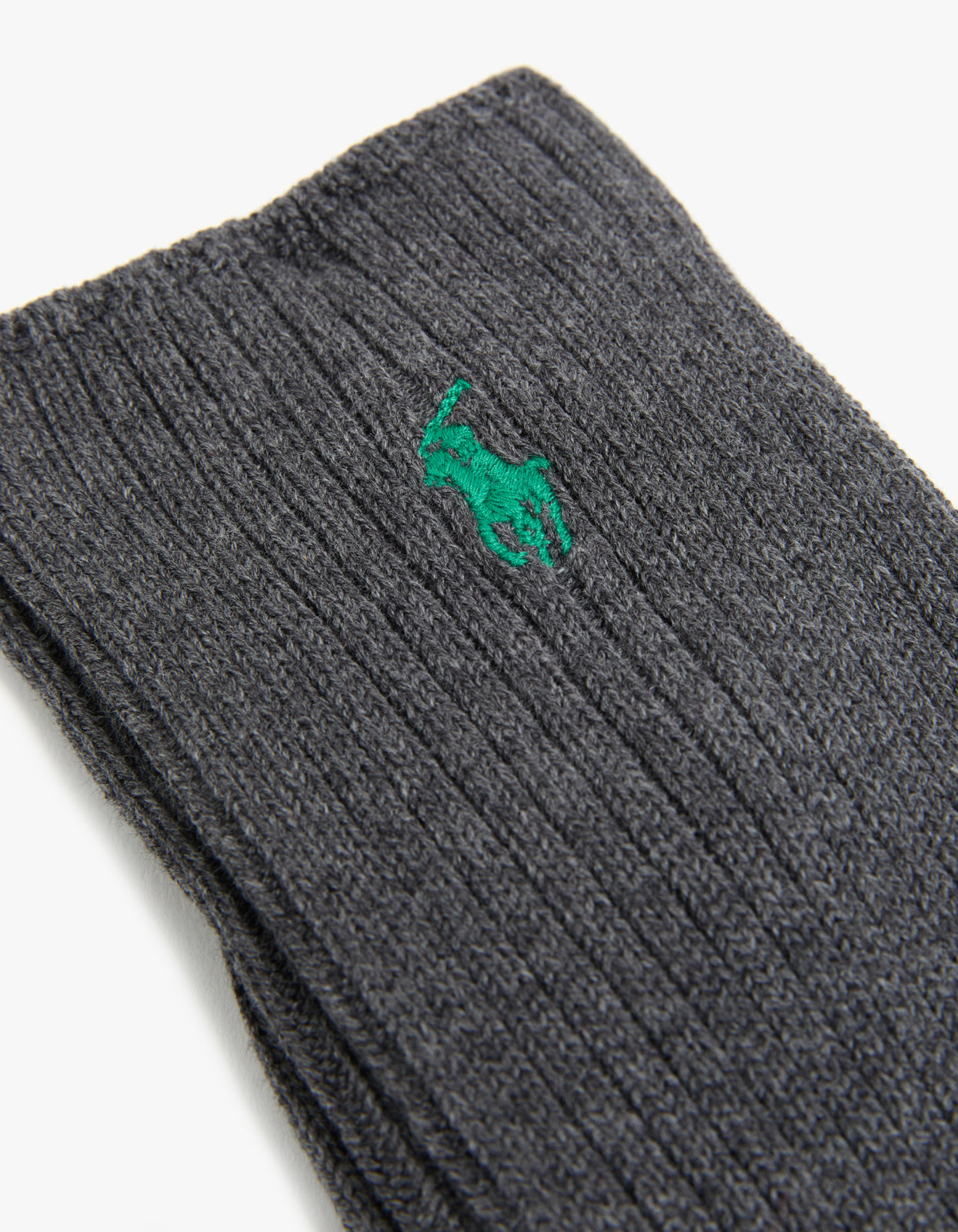 Mens Classic Crew Ribbed Casual Socks - Barclay Heather