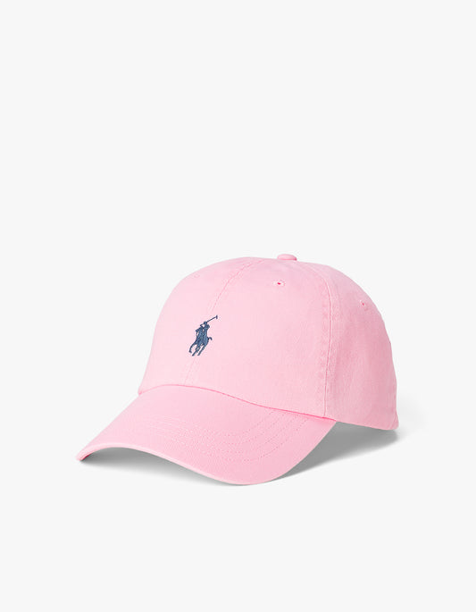 Cotton Chino Baseball Cap - Carmel Pink/Jewel Blue