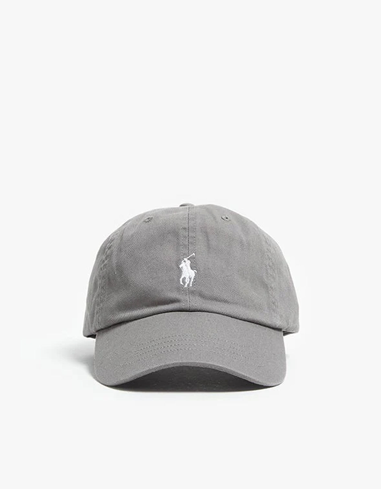 Cotton Chino Baseball Cap - Perfect Grey/White