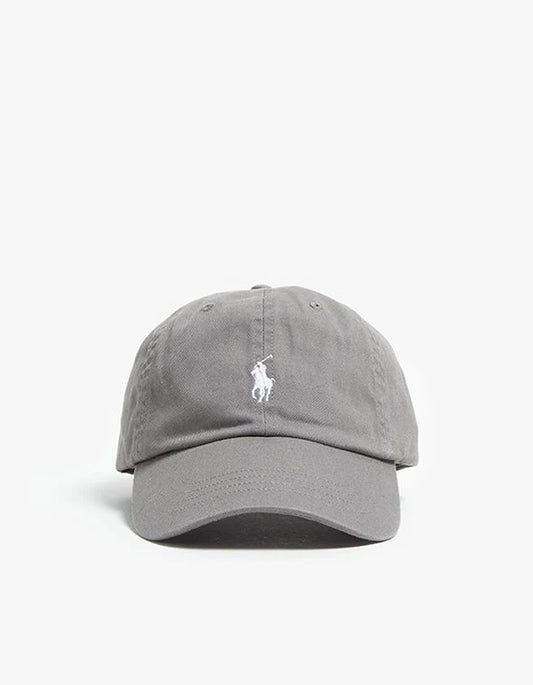 Cotton Chino Baseball Cap - Perfect Grey/White