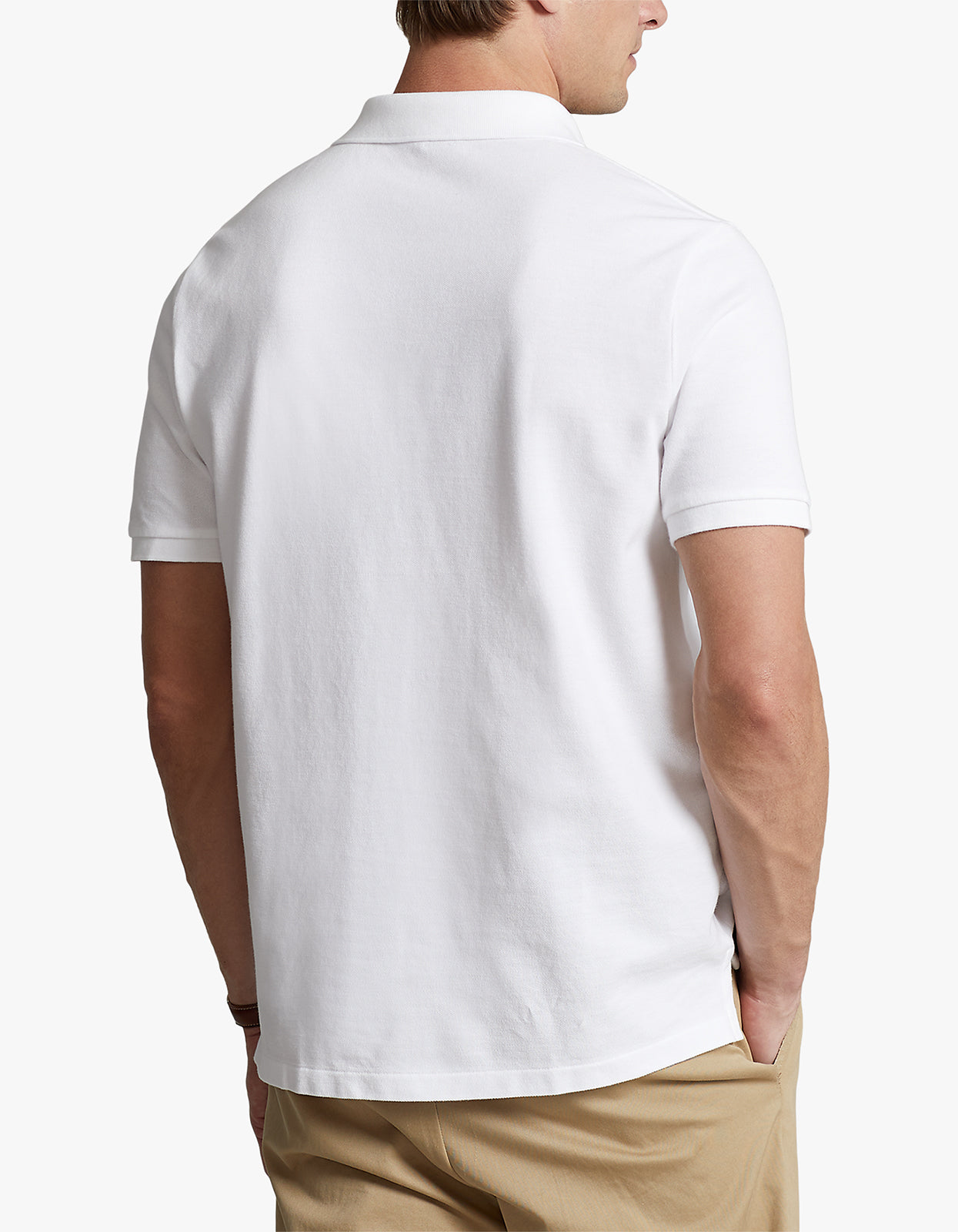 Classic Fit Mesh S/S Polo Shirt - White