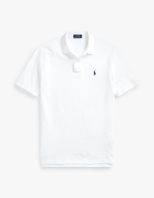 Classic Fit Mesh S/S Polo Shirt - White