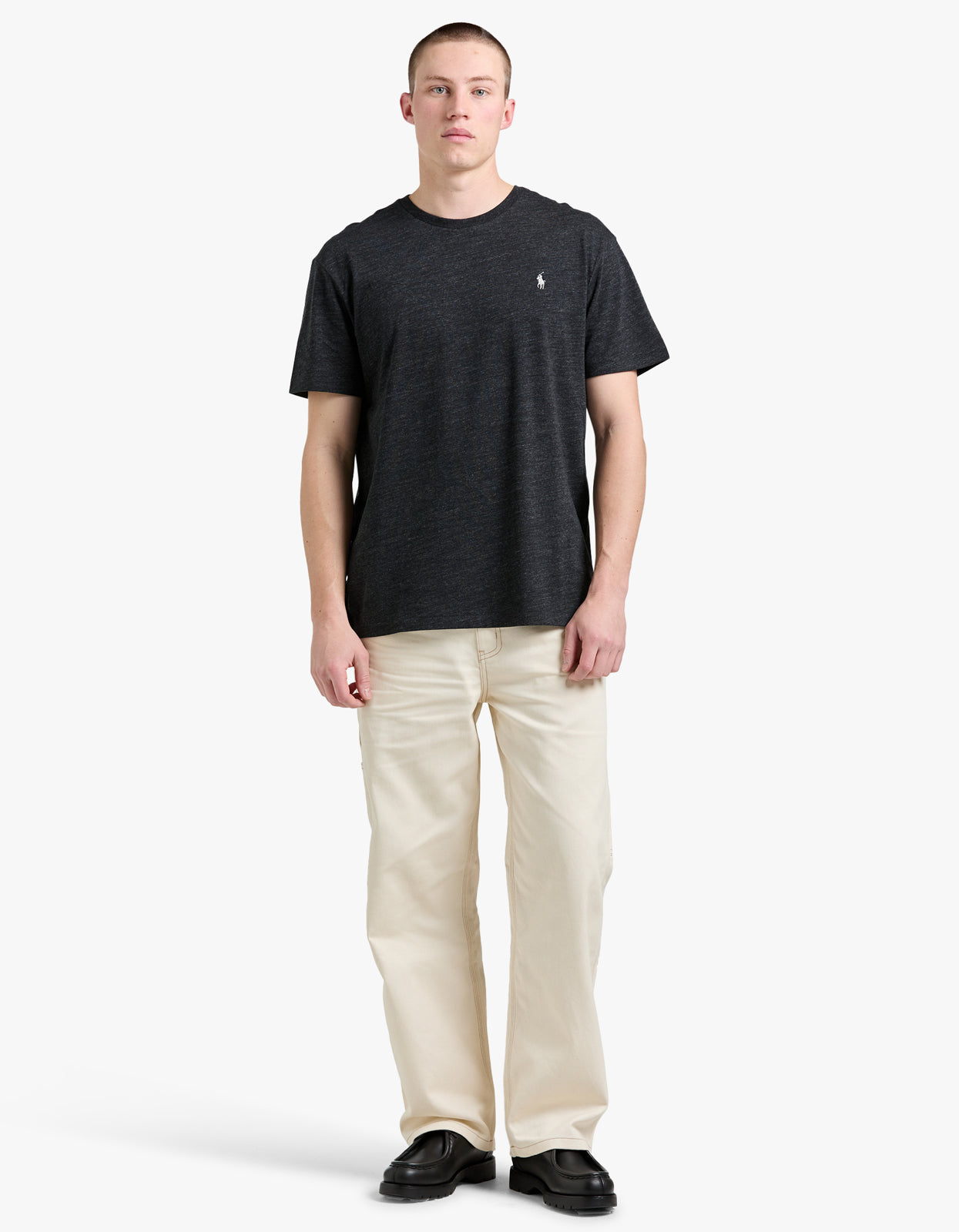 Short Sleeve T Shirt - Black Marl Heather/C9590