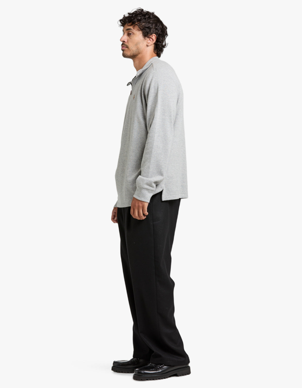 Estate Rib Quarter Zip Pullover - Andover Heather