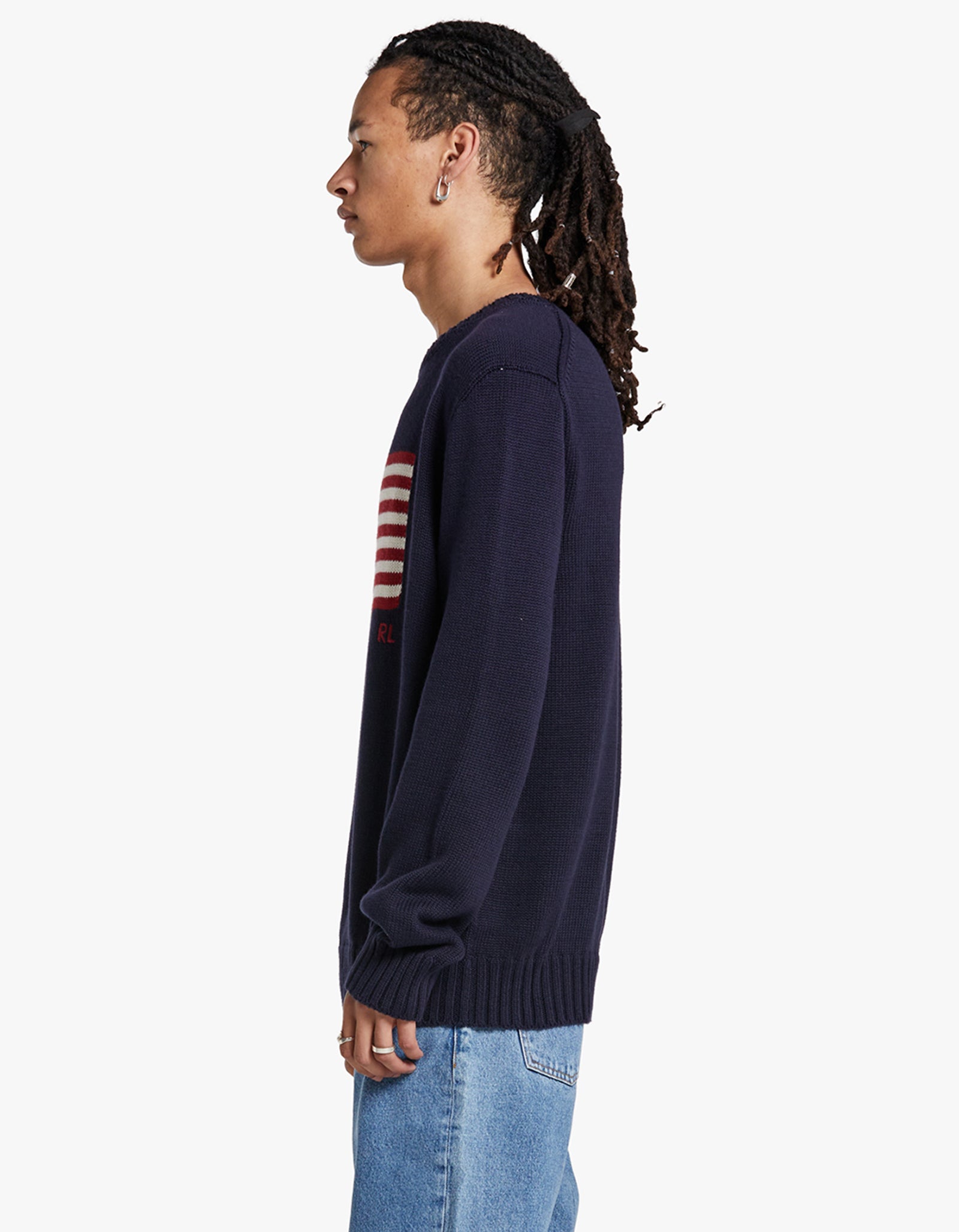 Superette | Flag Long Sleeve Sweater - Navy