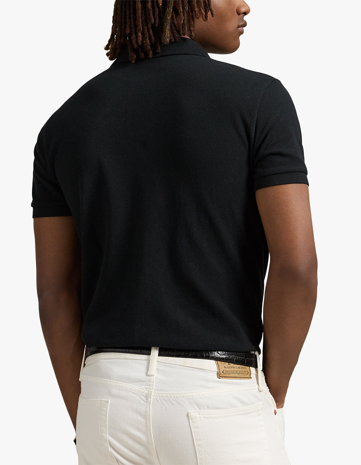 Custom Slim Fit Mesh S/S Polo Shirt - Polo Black/C3870