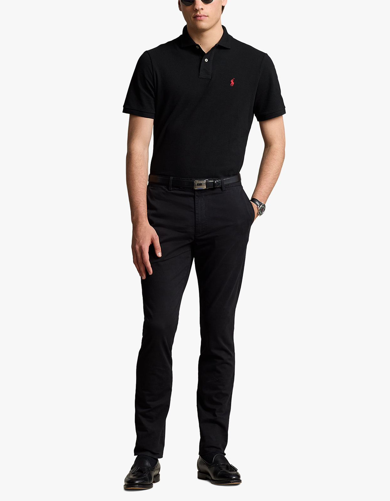 Classic Fit Mesh S/S Polo Shirt - Polo Black/C3870