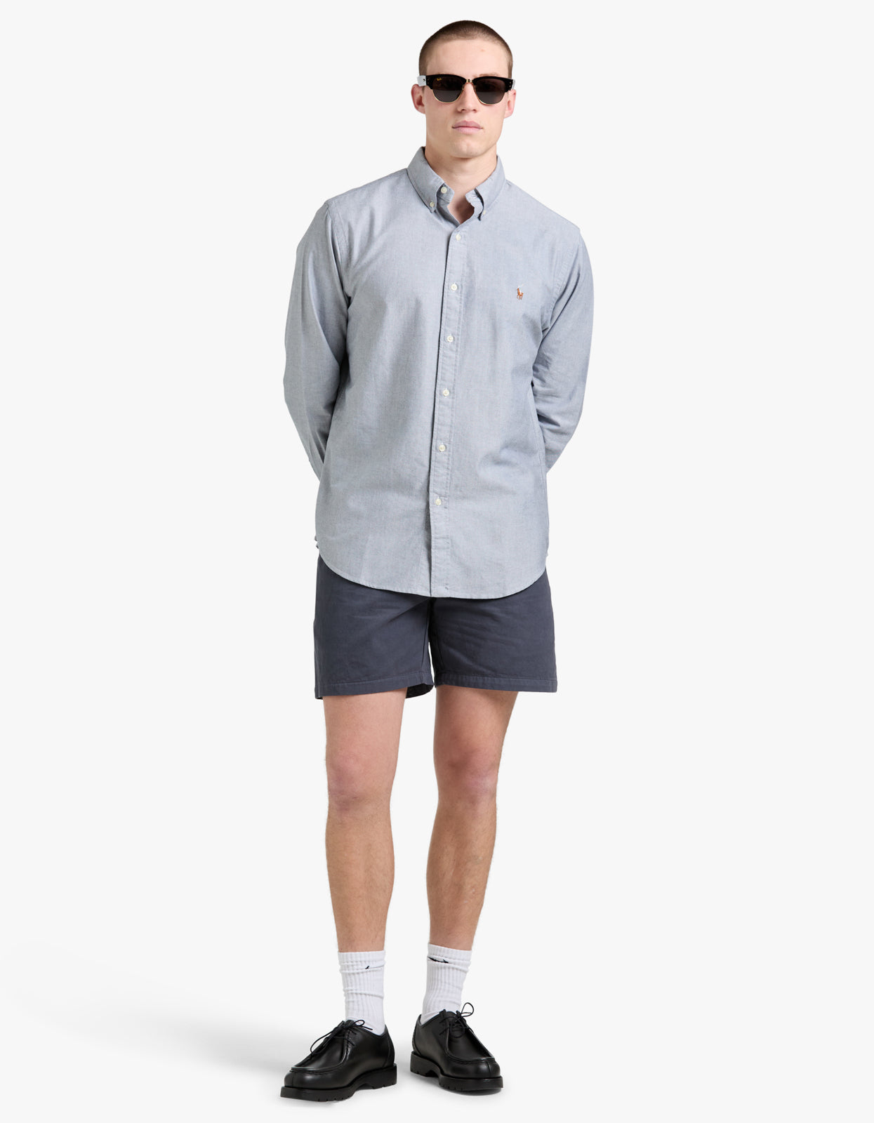 Custom Fit Long Sleeve Sport Shirt - Slate