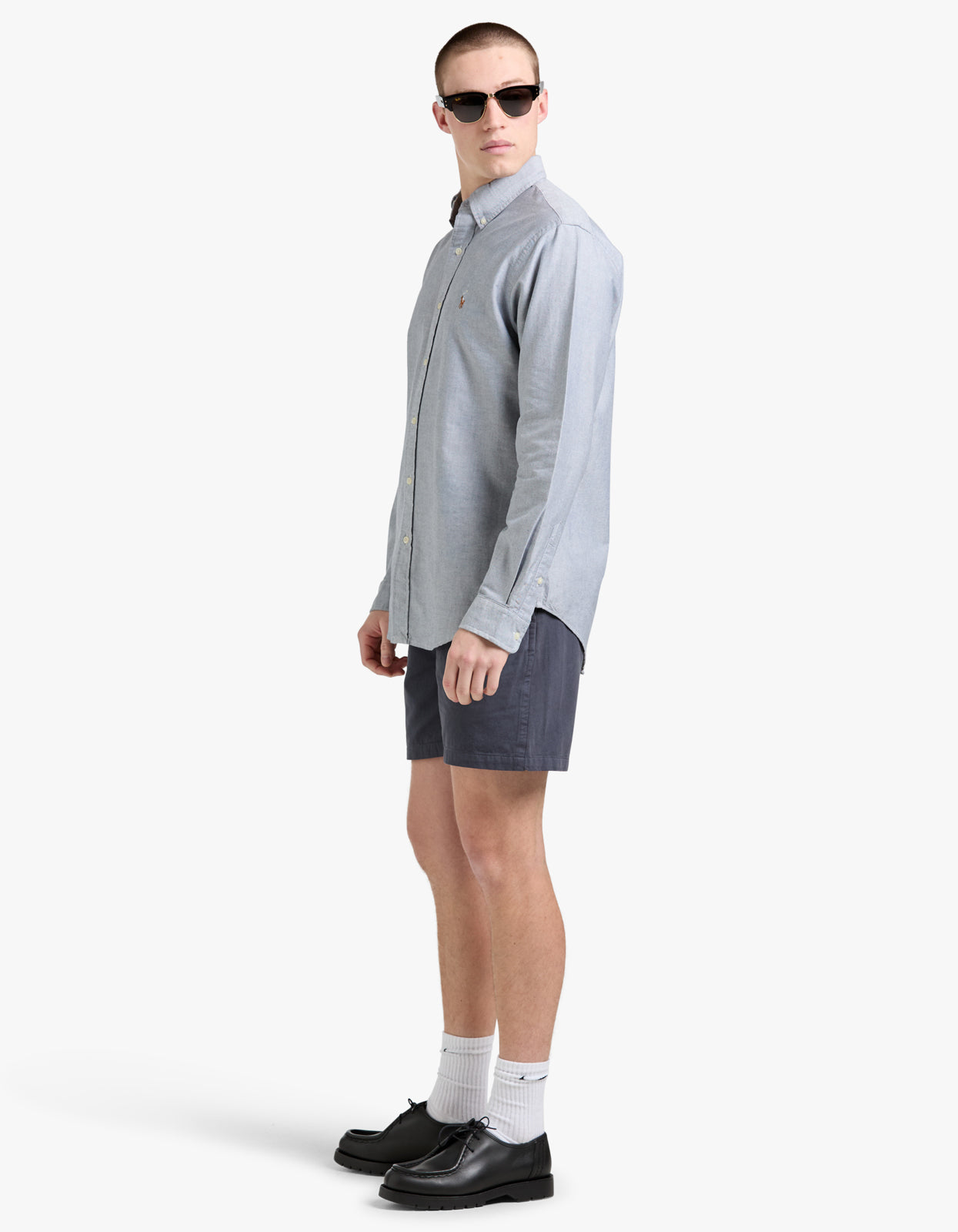 Custom Fit Long Sleeve Sport Shirt - Slate