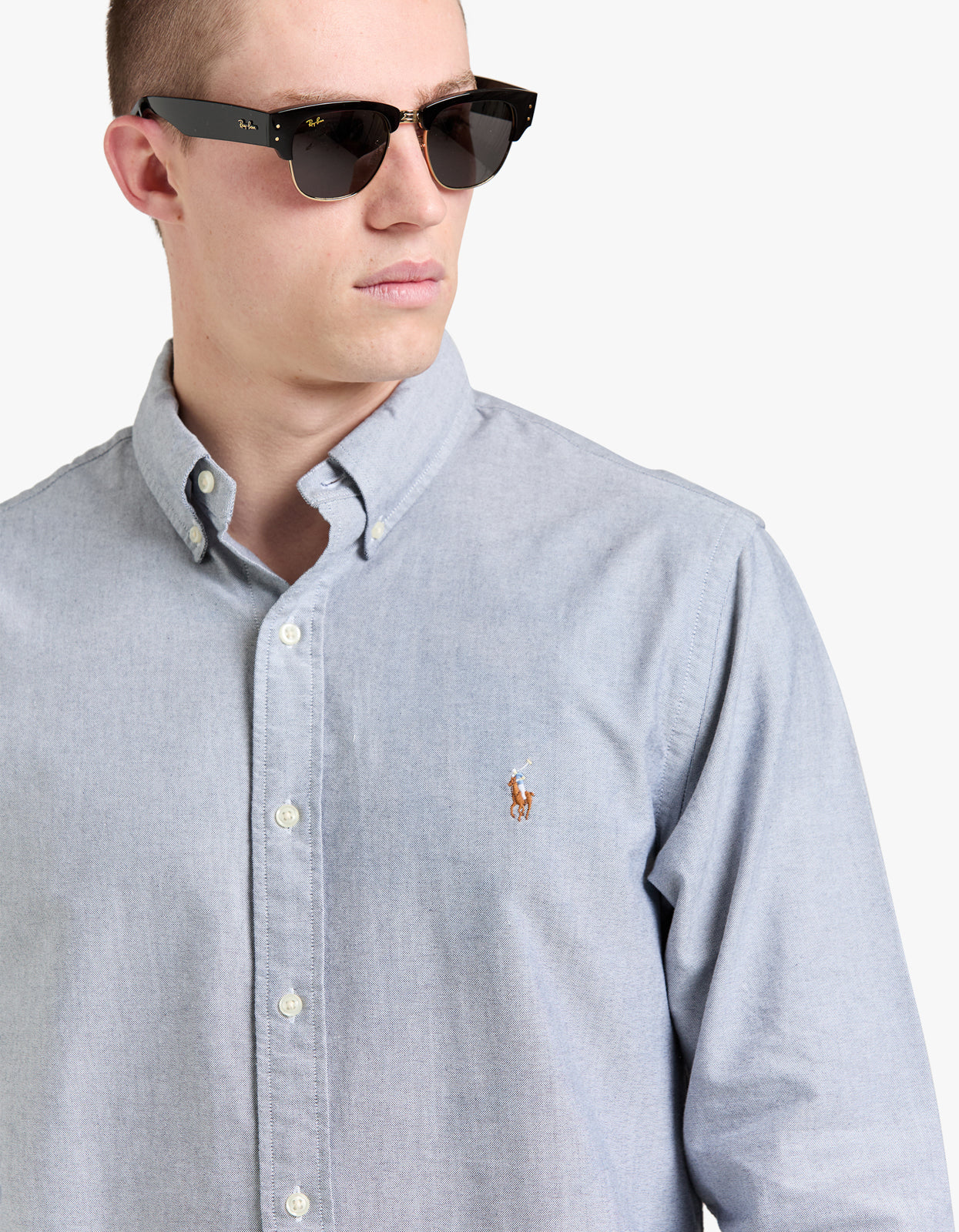 Custom Fit Long Sleeve Sport Shirt - Slate