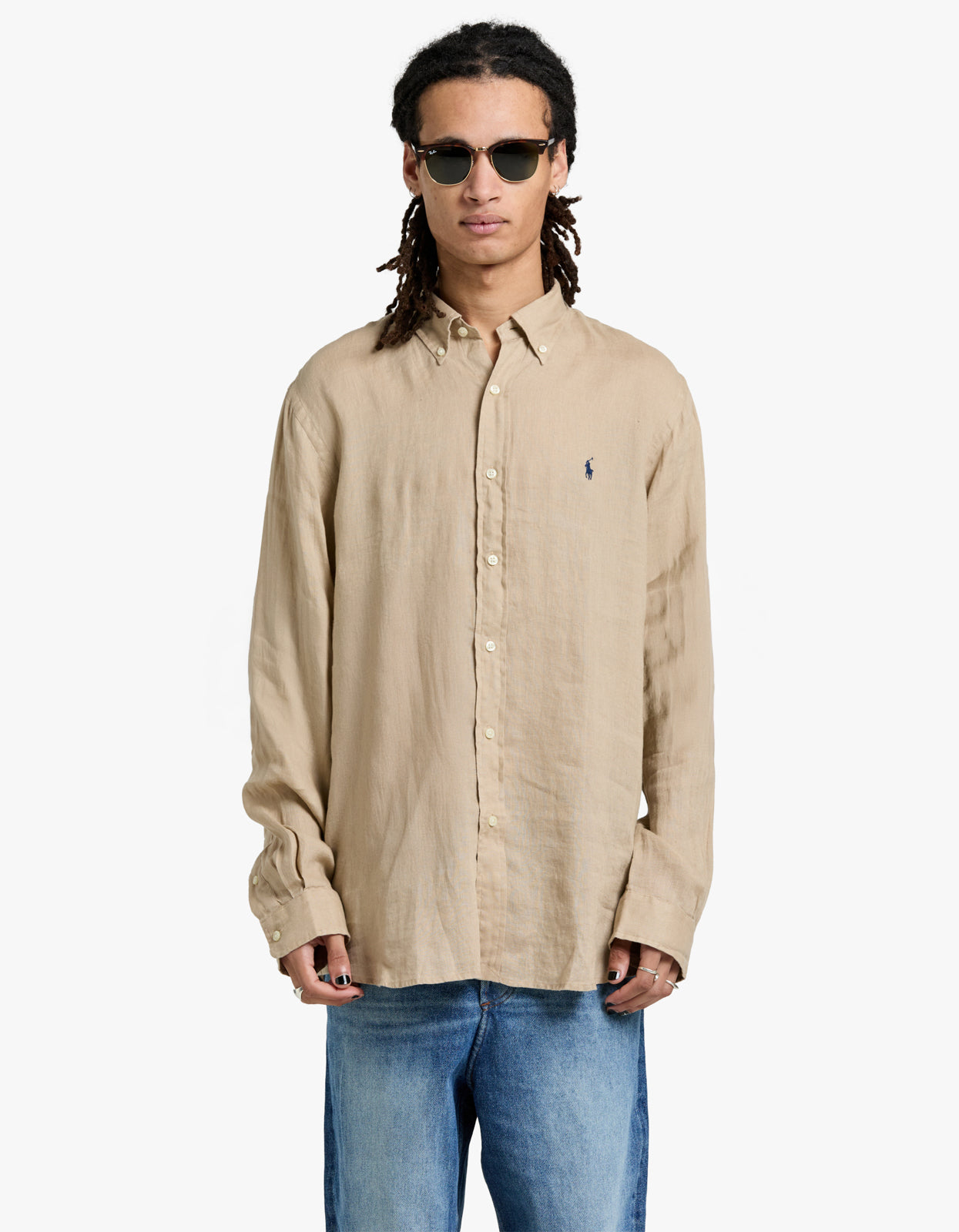 Long Sleeve Sport Shirt - Coastal Beige