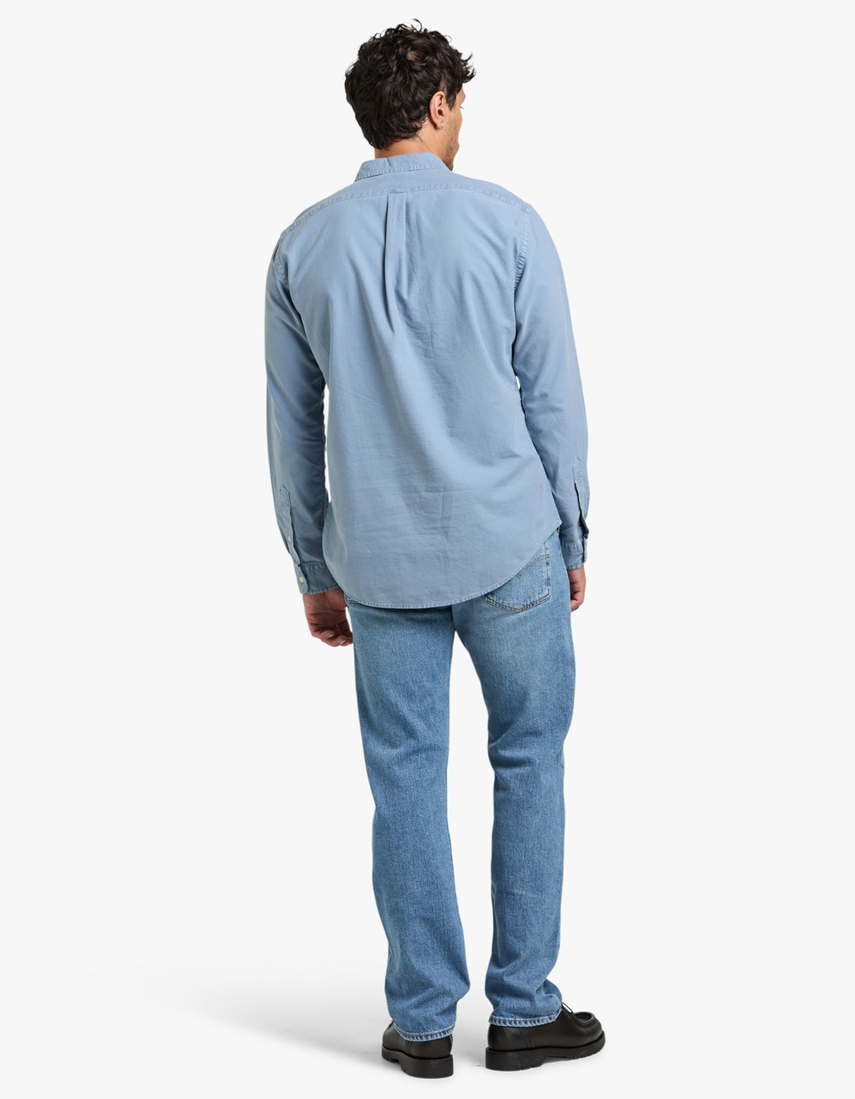 Custom Fit Long Sleeve Sport Shirt - Channel Blue