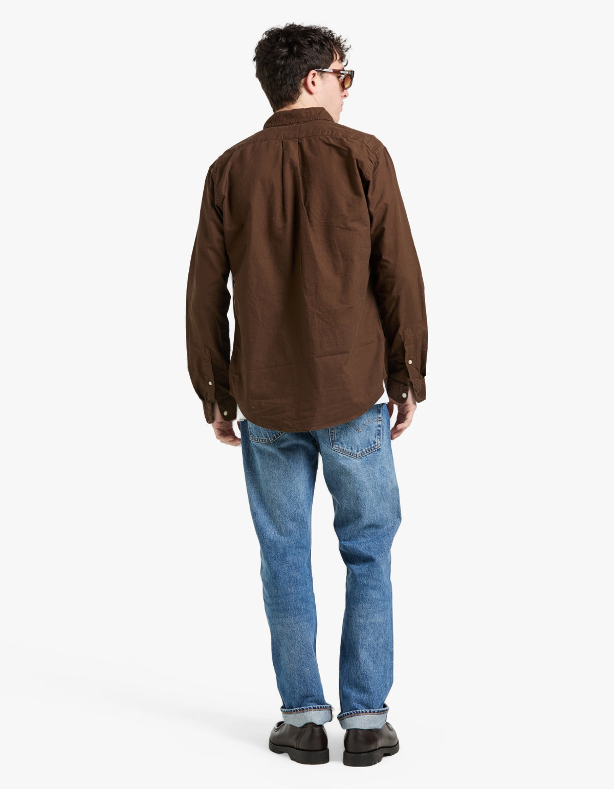 Custom Fit Garment Dyed Oxford Shirt - Nutmeg Brown