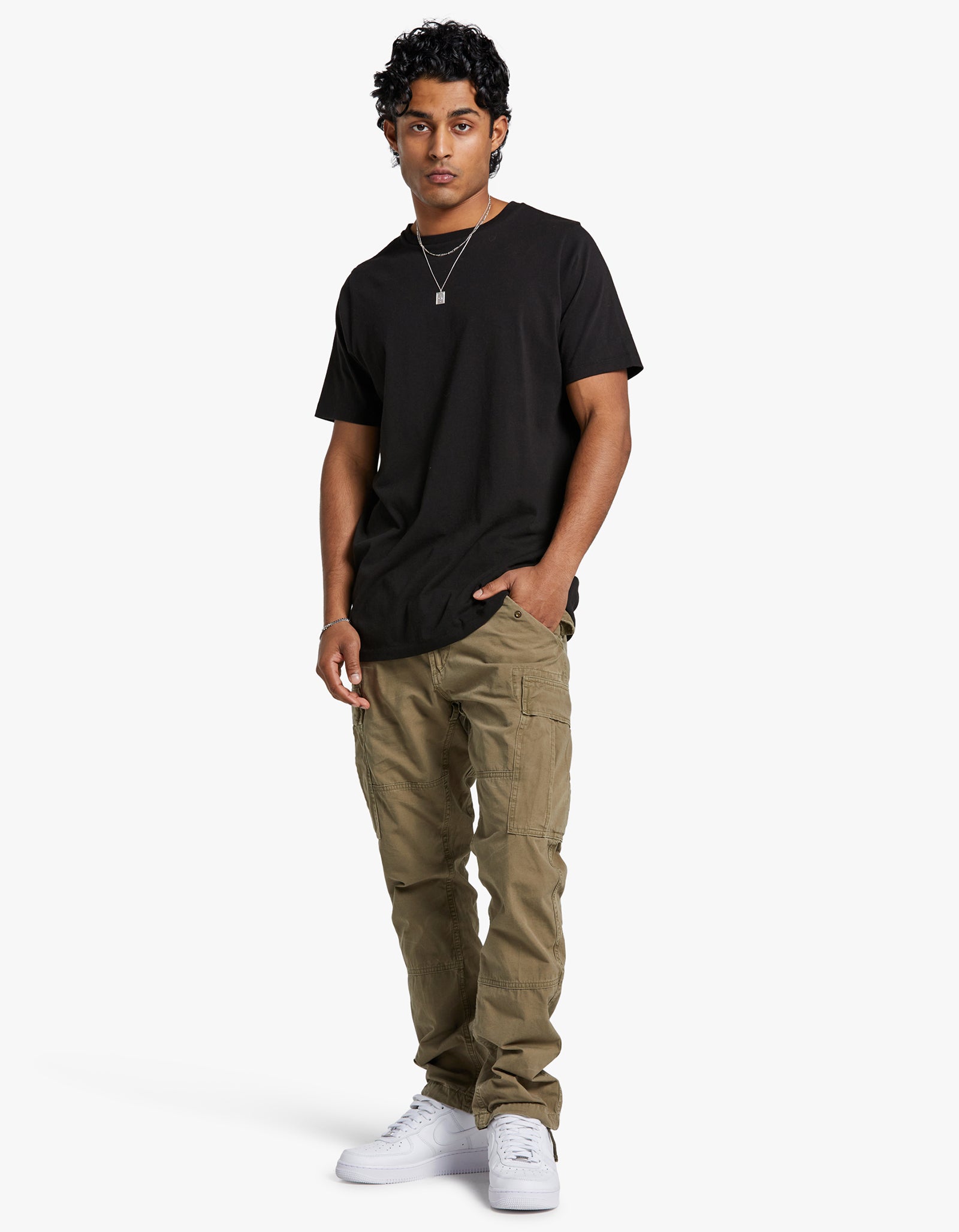 Polo shirt and cargo on sale pants