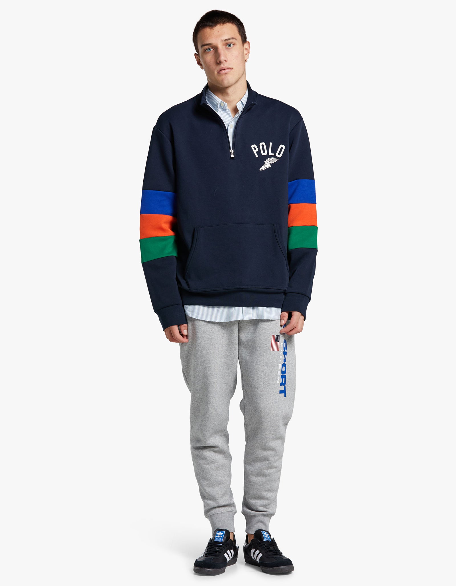 Polo sport long sleeve half online zip