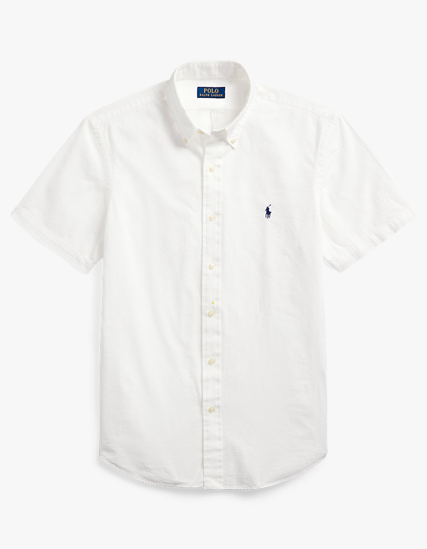 Custom Fit Seersucker Shirt - White