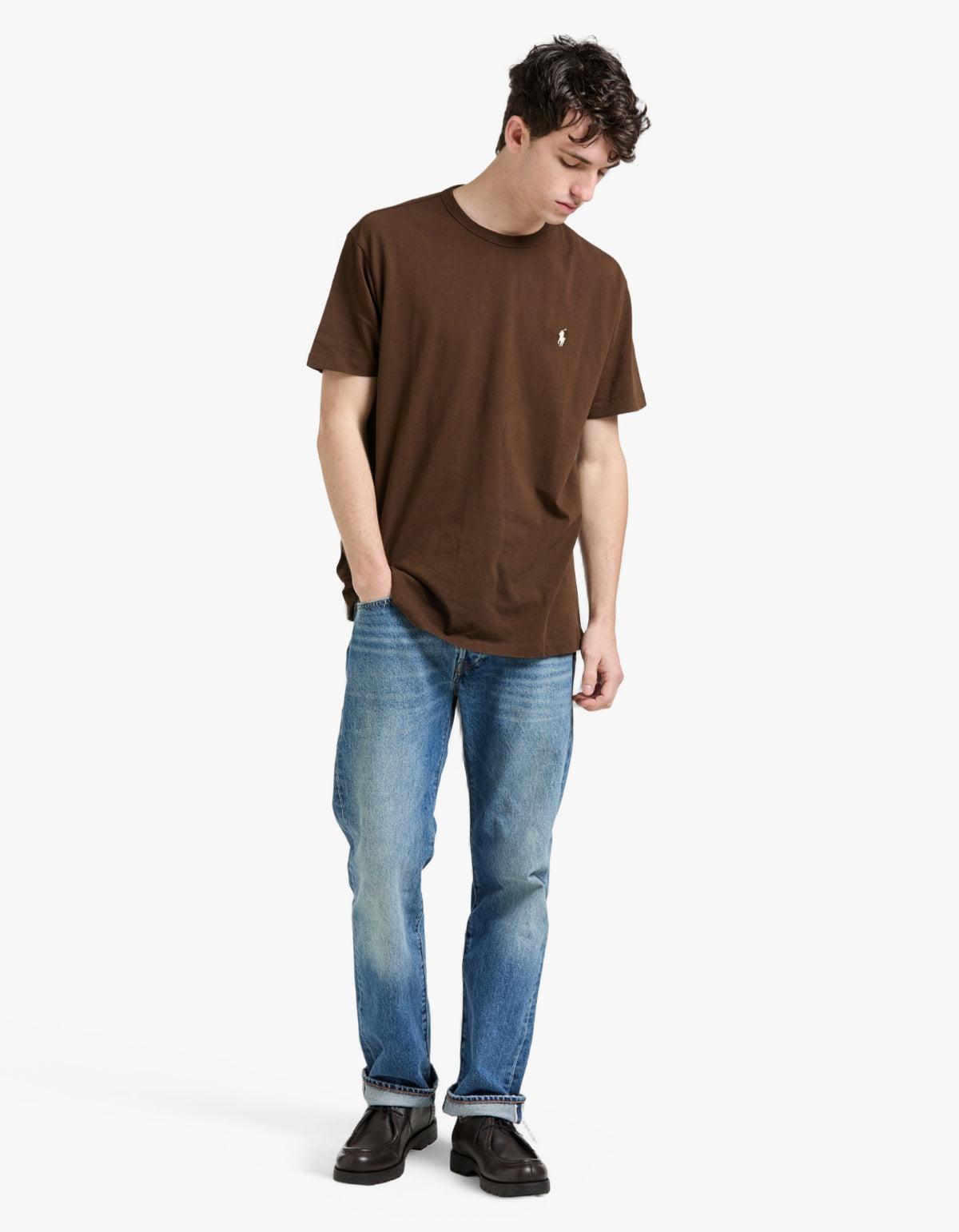 Classic Fit Jersey Crewneck T Shirt - Dark Beech