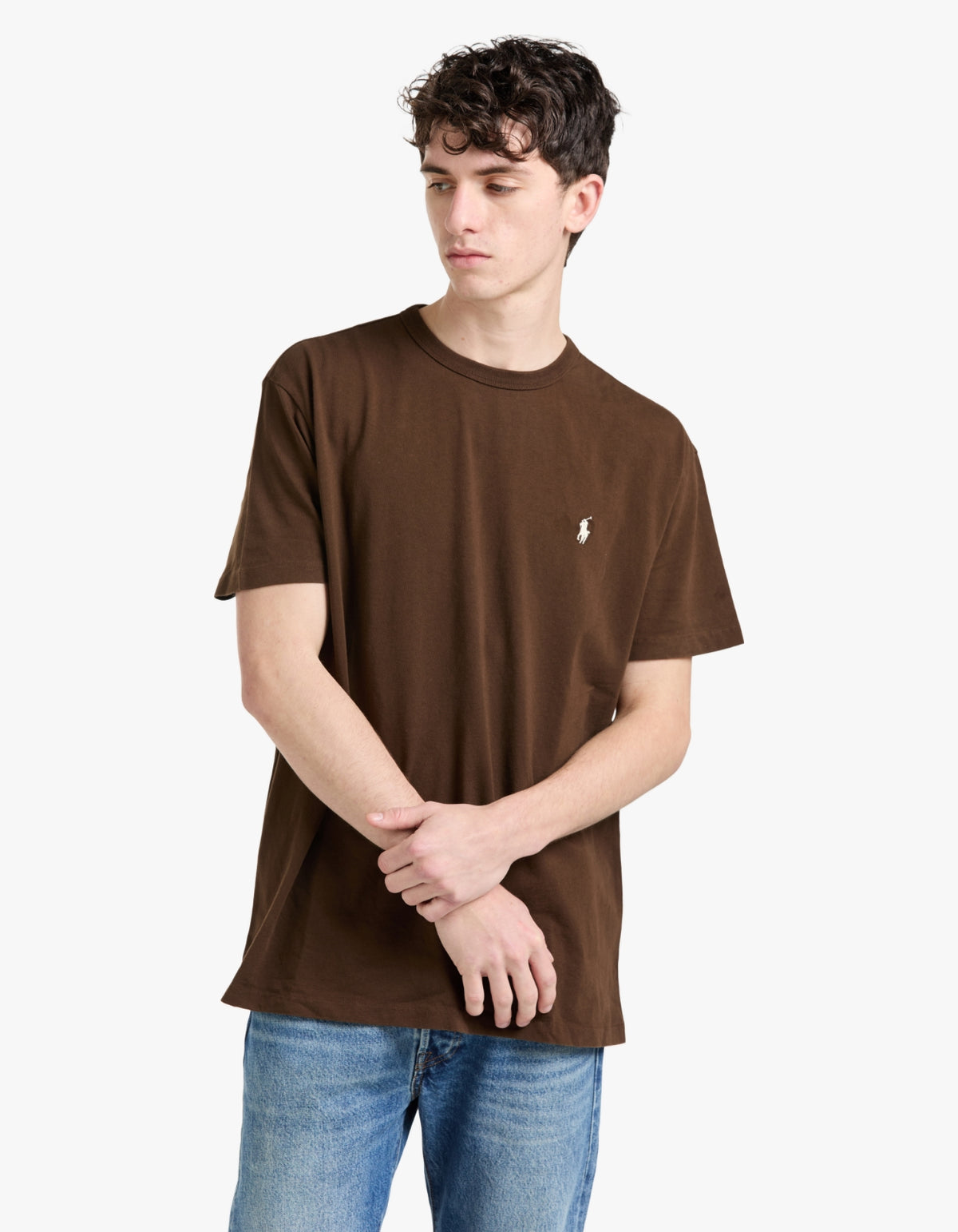 Classic Fit Jersey Crewneck T Shirt - Dark Beech