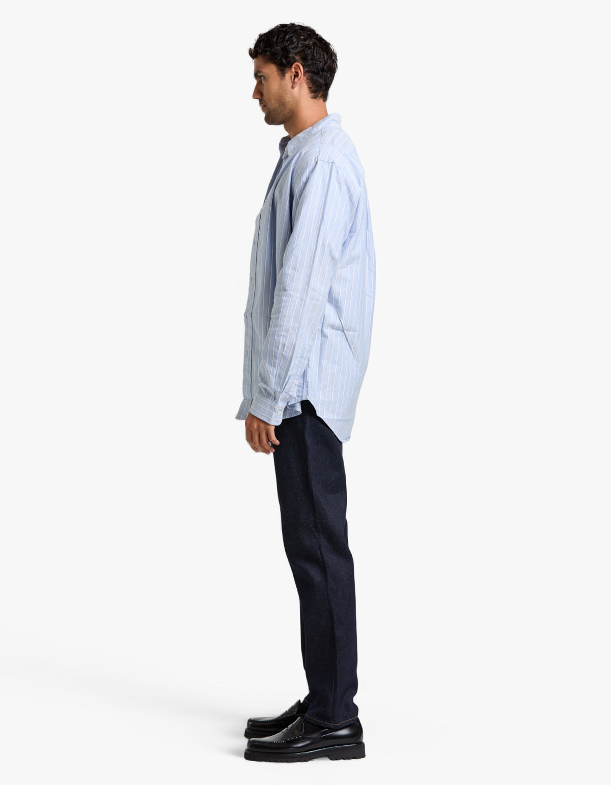 Custom Fit Striped Oxford Shirt - 6832A Blue Multi