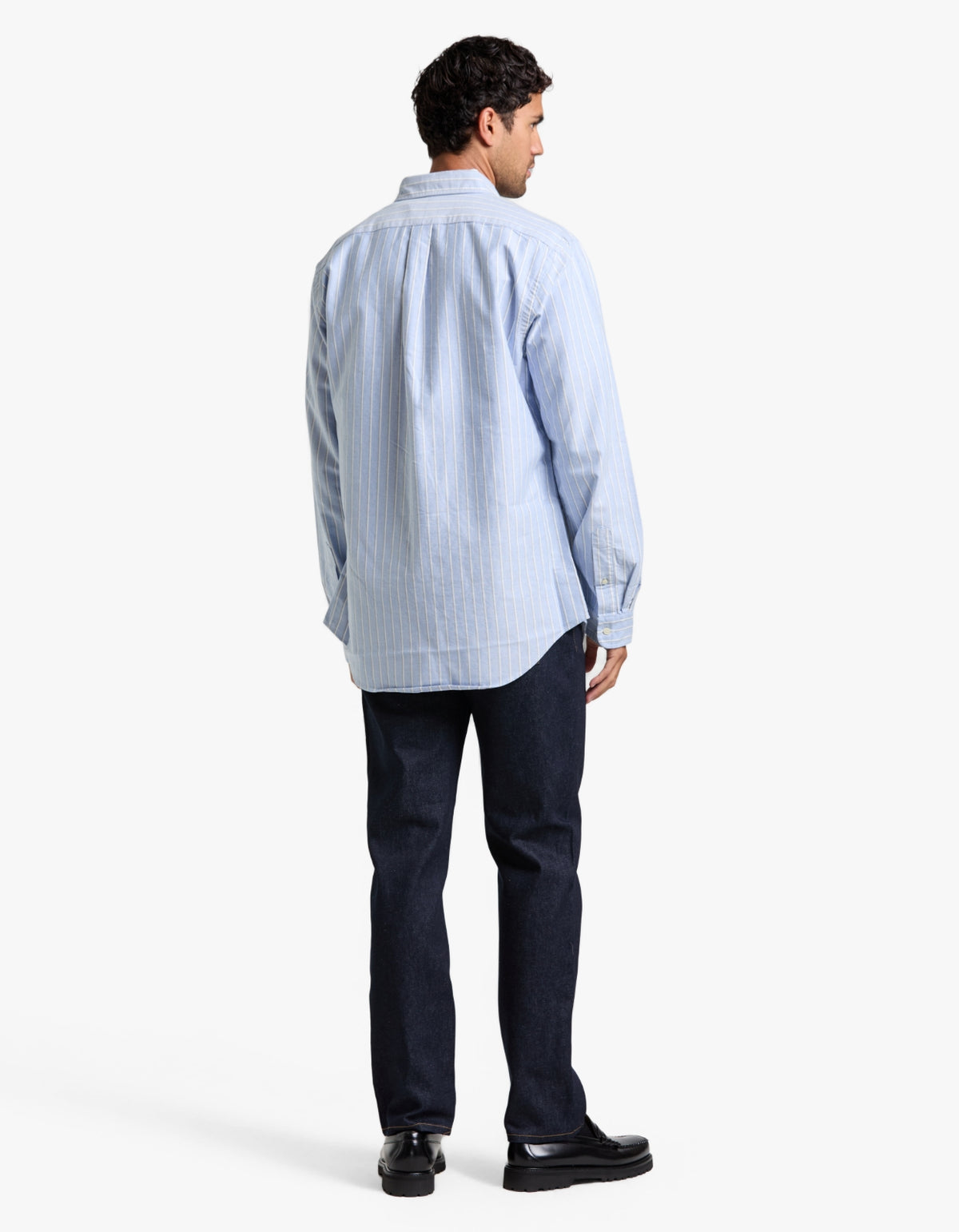 Custom Fit Striped Oxford Shirt - 6832A Blue Multi
