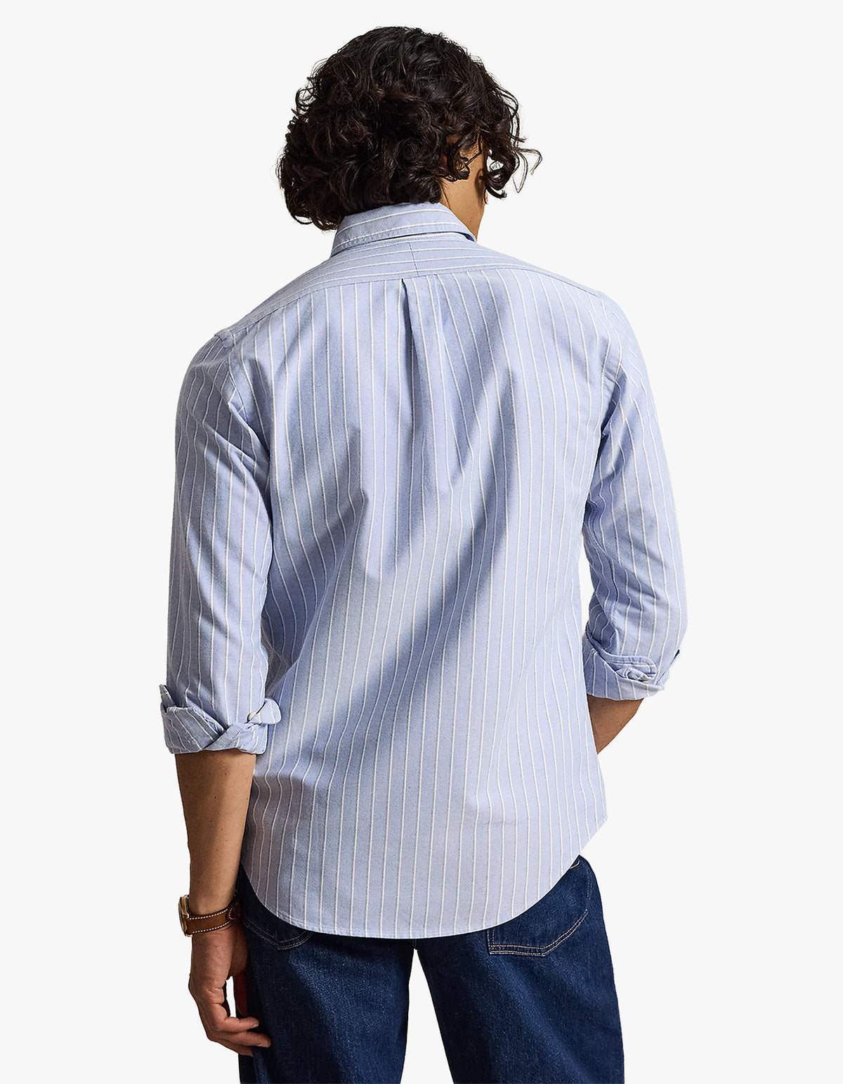 Custom Fit Striped Oxford Shirt - 6832A Blue Multi