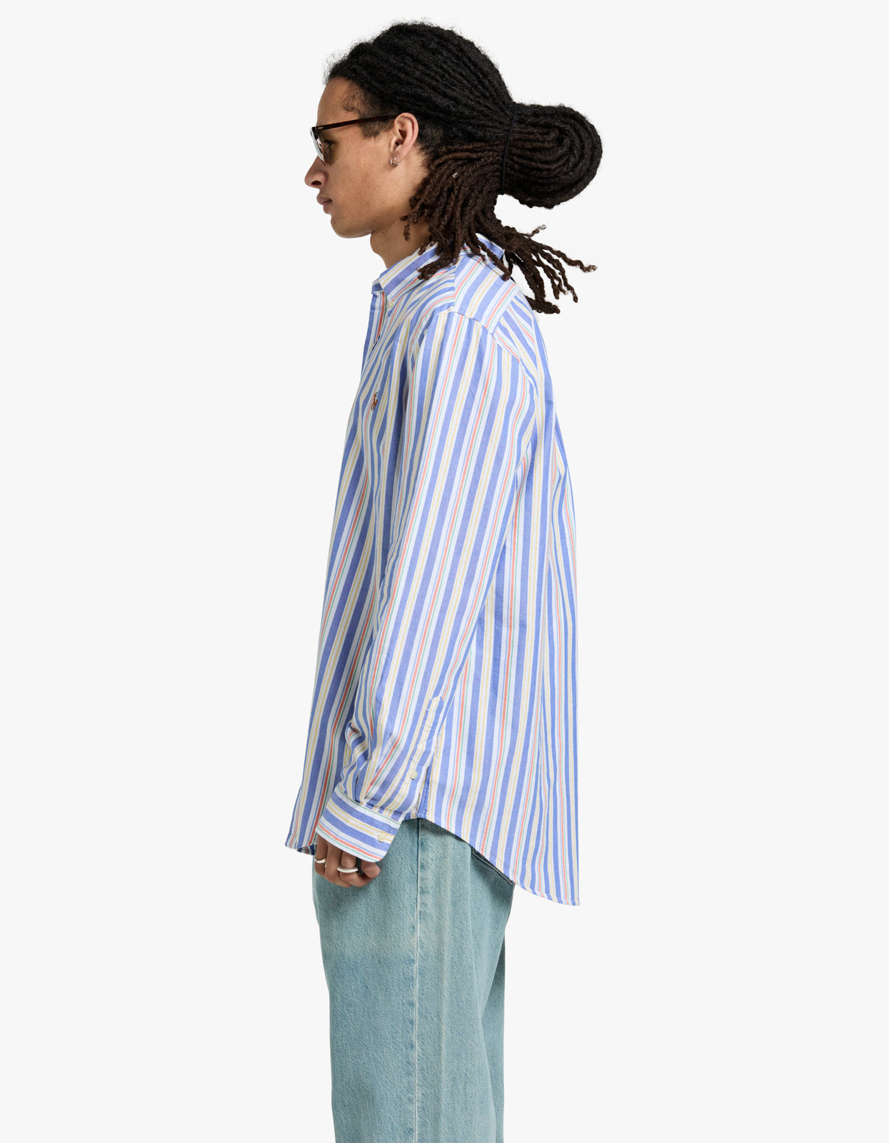 Long Sleeve Sport Shirt - 6268A Blue/White Multi